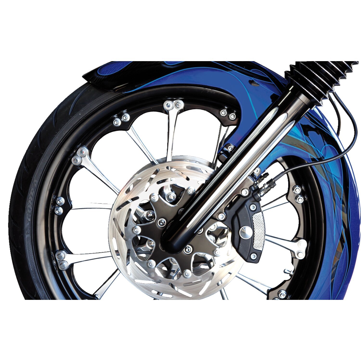 Arlen Ness, Hot legs dual disc, Black, Deep Cut