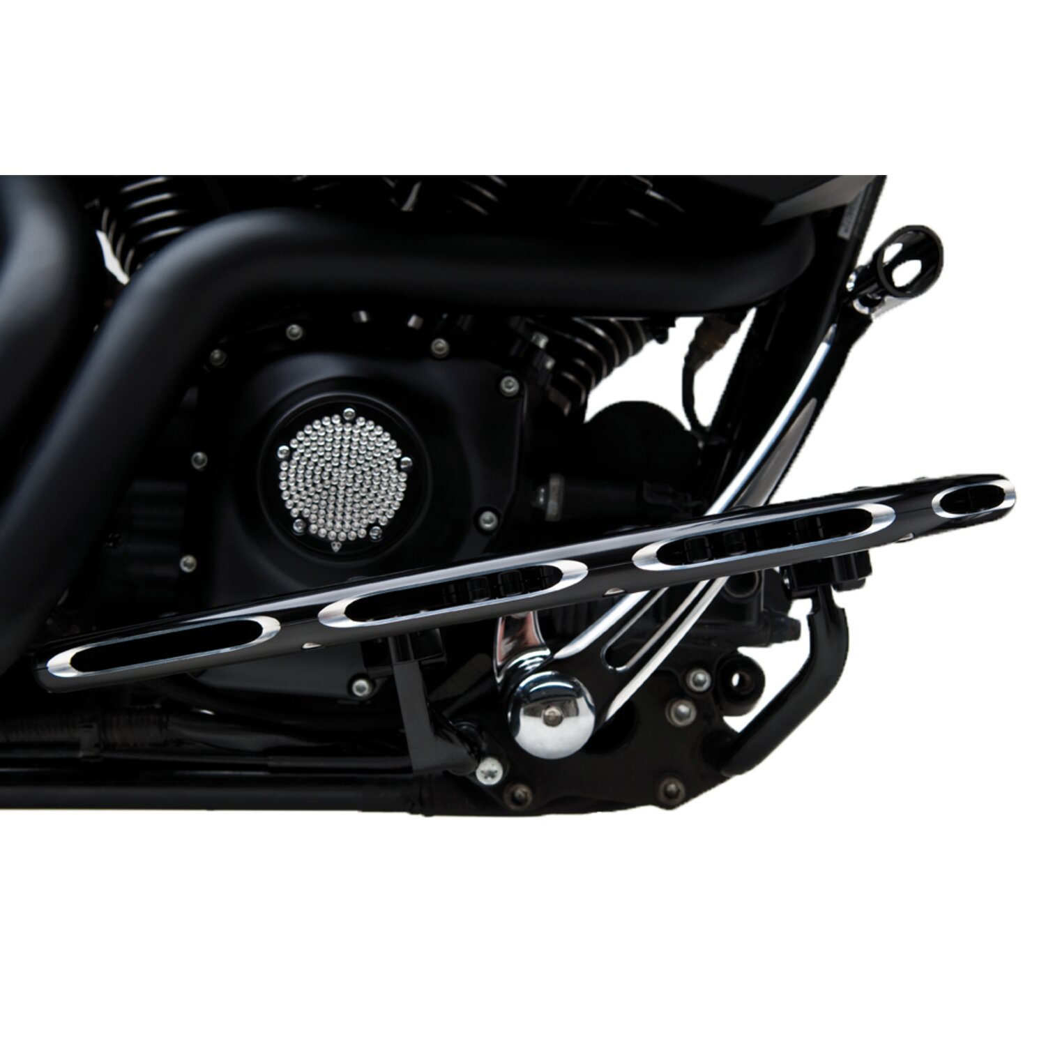 Arlen Ness, 83-17 Deep Cut rider floorboards, Black, Matte