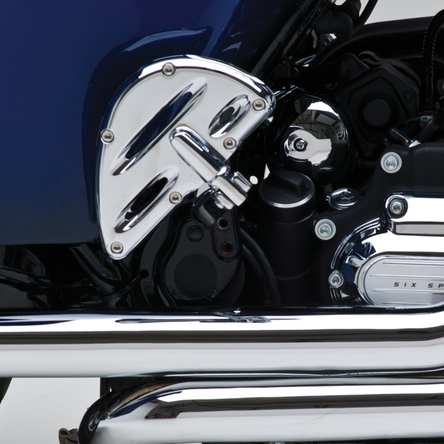 Arlen Ness, Deep Cut passenger floorboards, Chrome