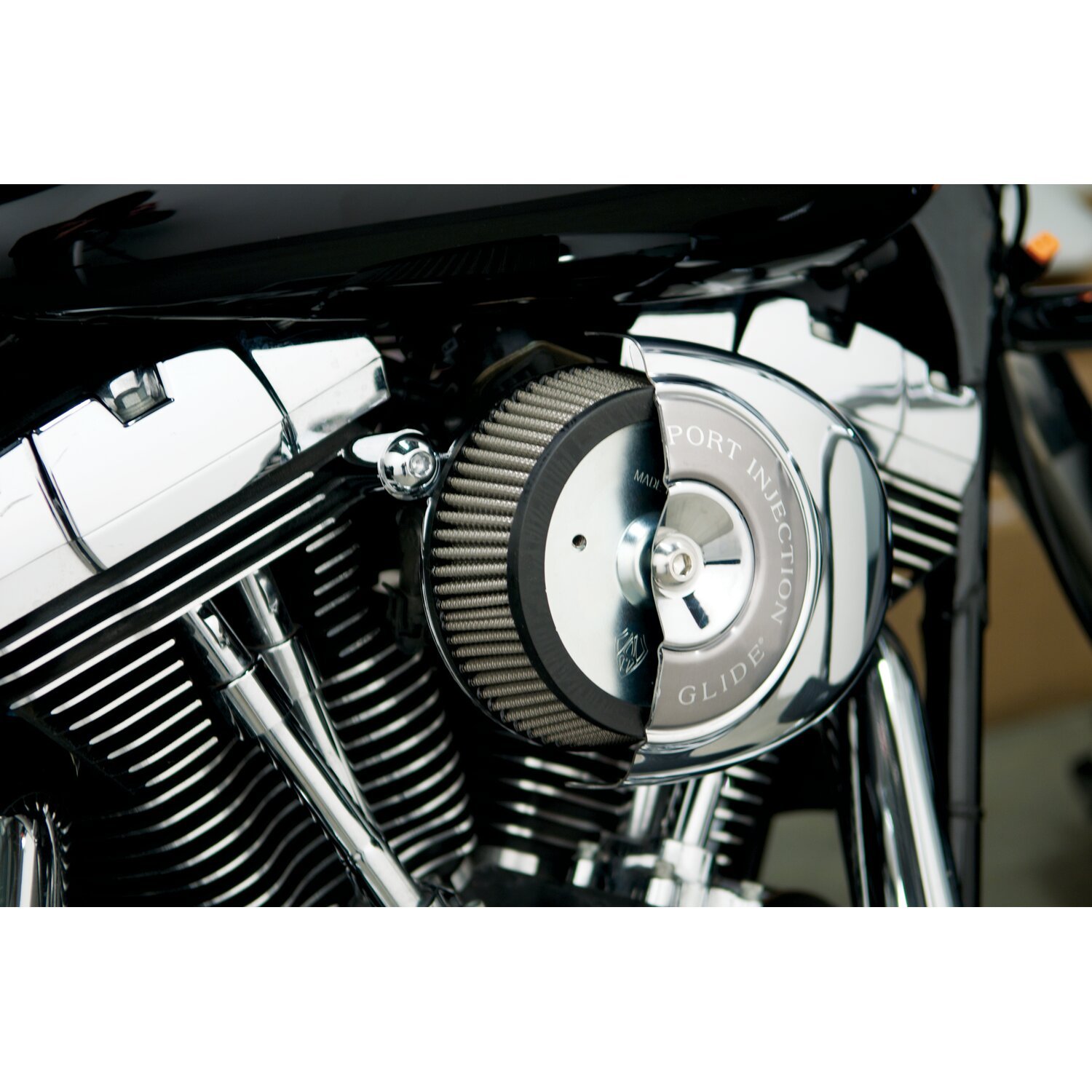 Arlen Ness, Stage 1 Big Sucker air cleaner kit. Custom cover, Chrome