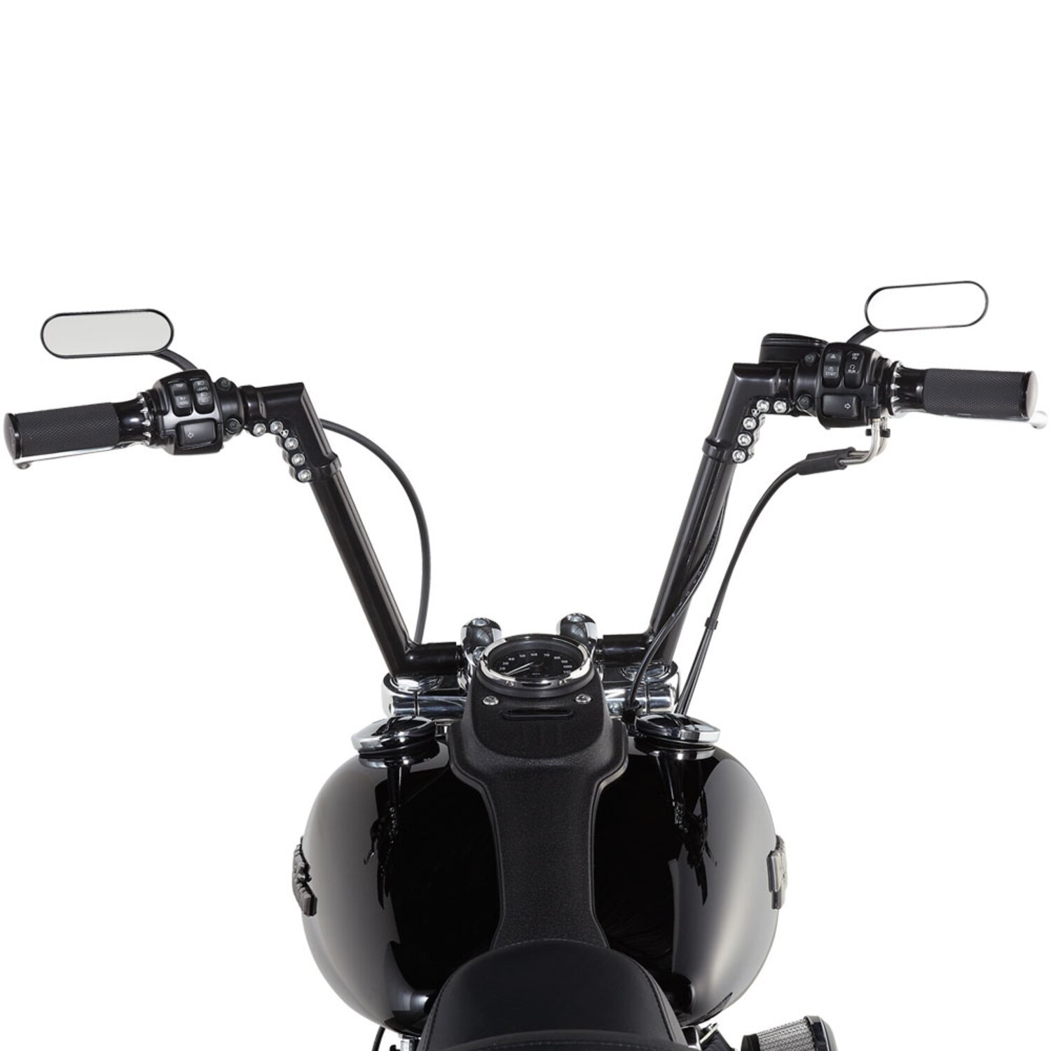 Arlen Ness, 1-1/4" modular Mini Apes. Black, 10" rise