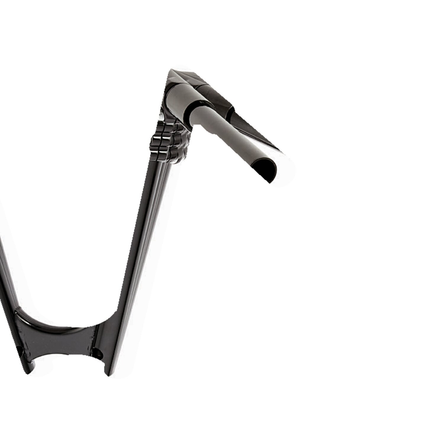 Arlen Ness, 1-1/4" modular drag bar. Black, 8" rise, Powder Coated