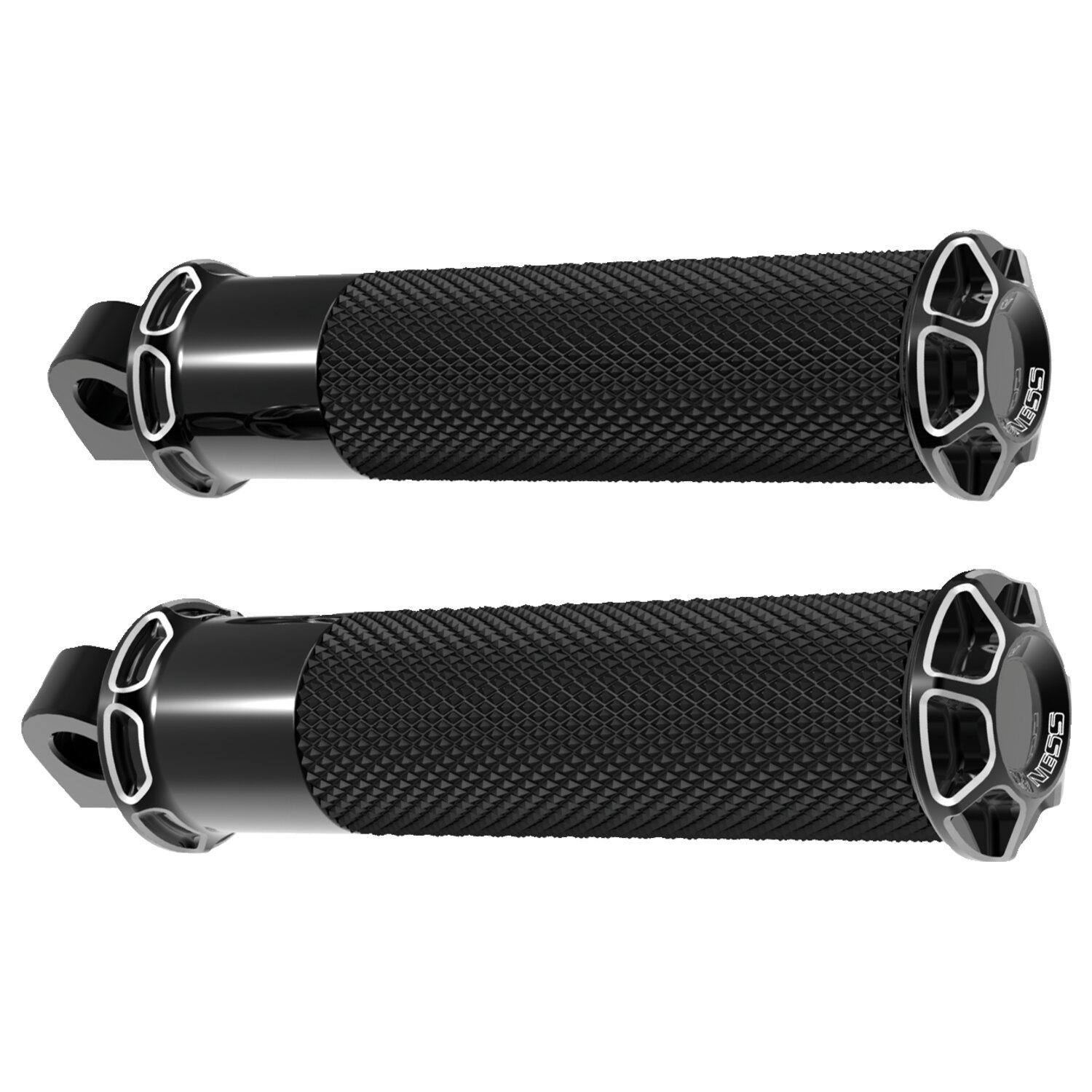 Arlen Ness, Beveled Fusion foot pegs, Black