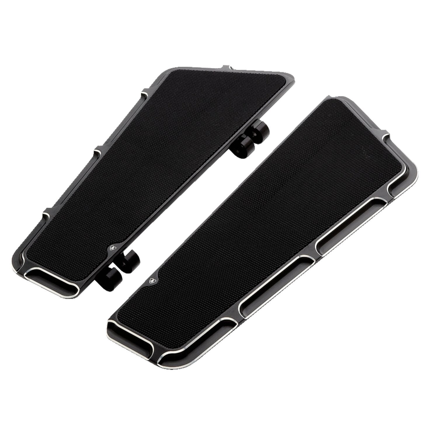 Arlen Ness, Fusion Beveled rider floorboards. Black CC, Contrast Cut