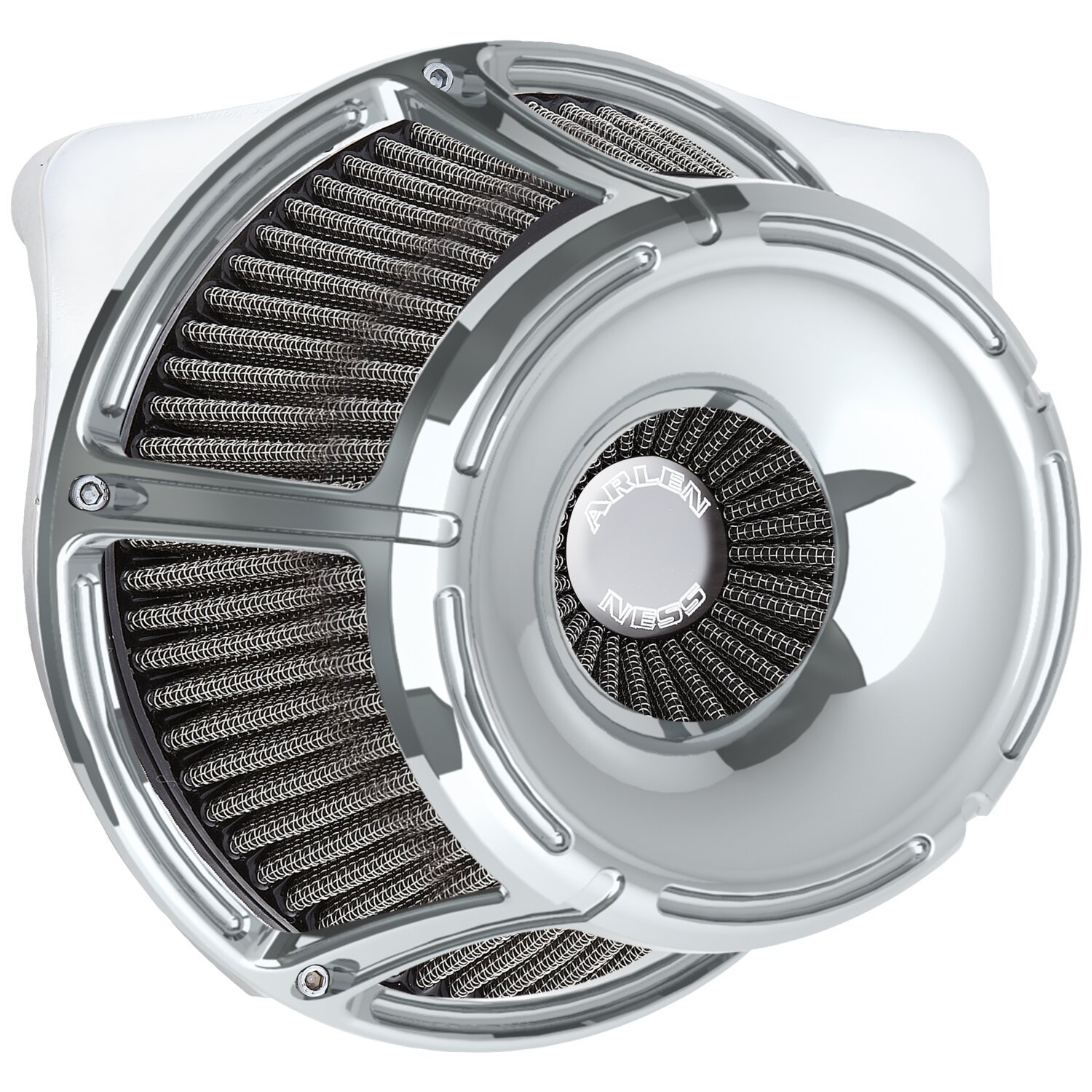 Arlen Ness, inverted air cleaner kit 'Slot Track, Chrome