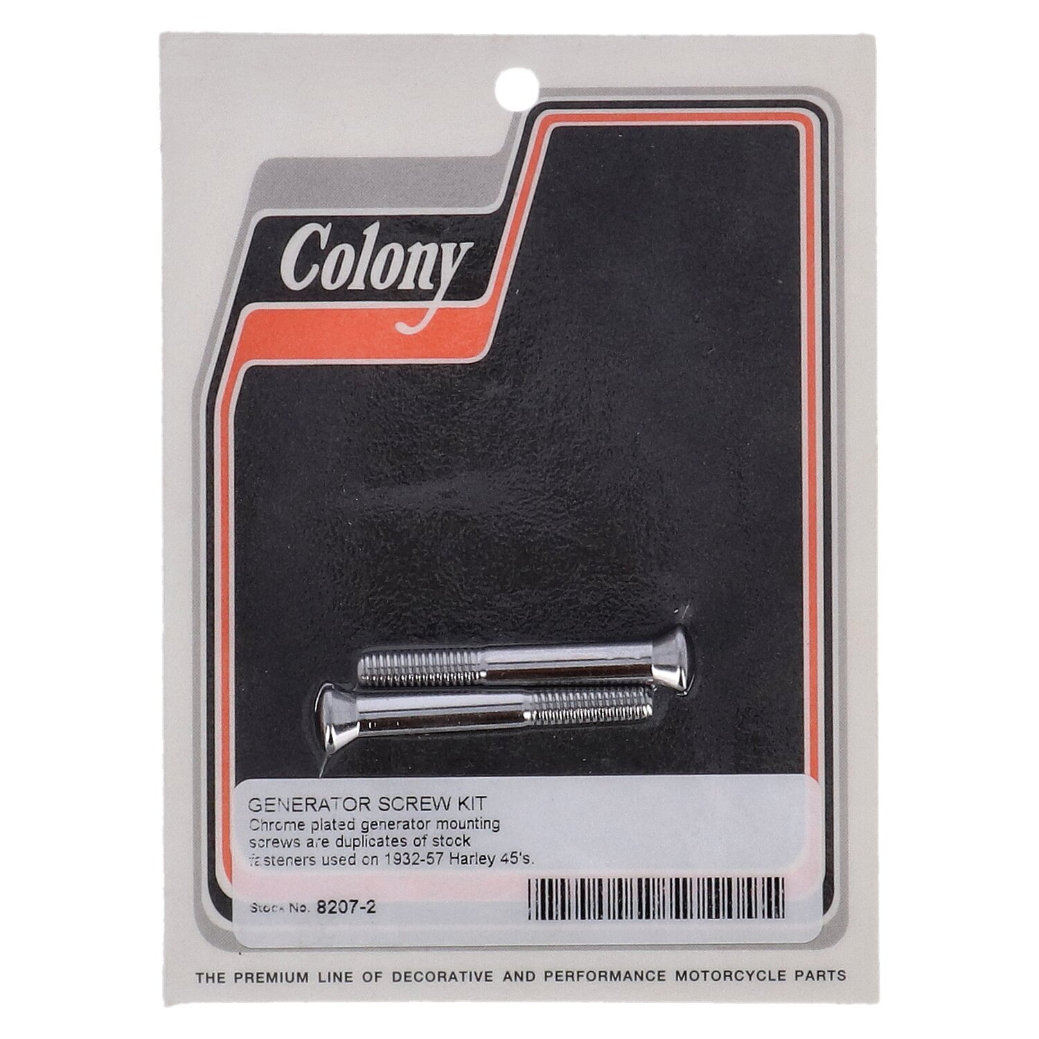 Colony, generator mount kit. Chrome. OEM style