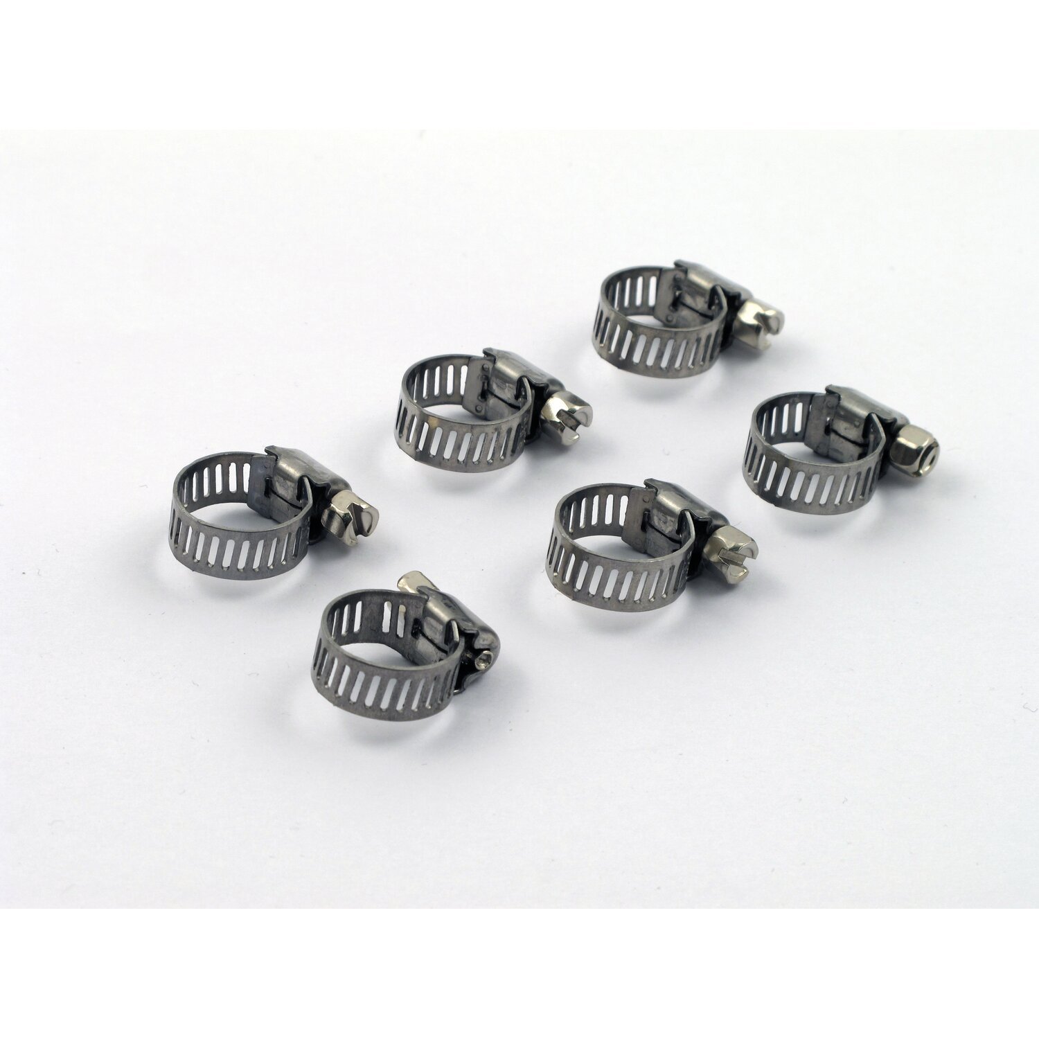 Hose clamps, 7/32 to 5/8". Stainless