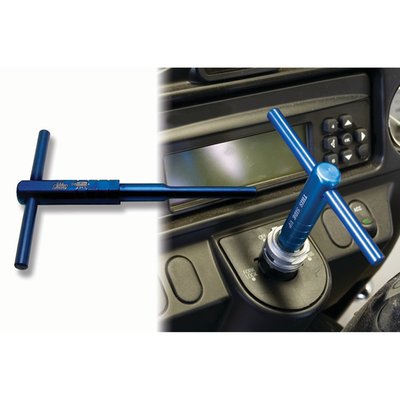 Used to align the ignition switch housing when retaining screws are torqued. Correct alignment for the ignition switch knob is required to help prevent premature failure.