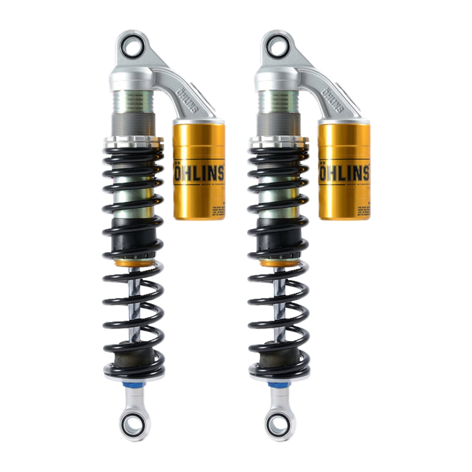 Öhlins, STX36 Twin rear shock absorber set. 336mm, Black, Clear