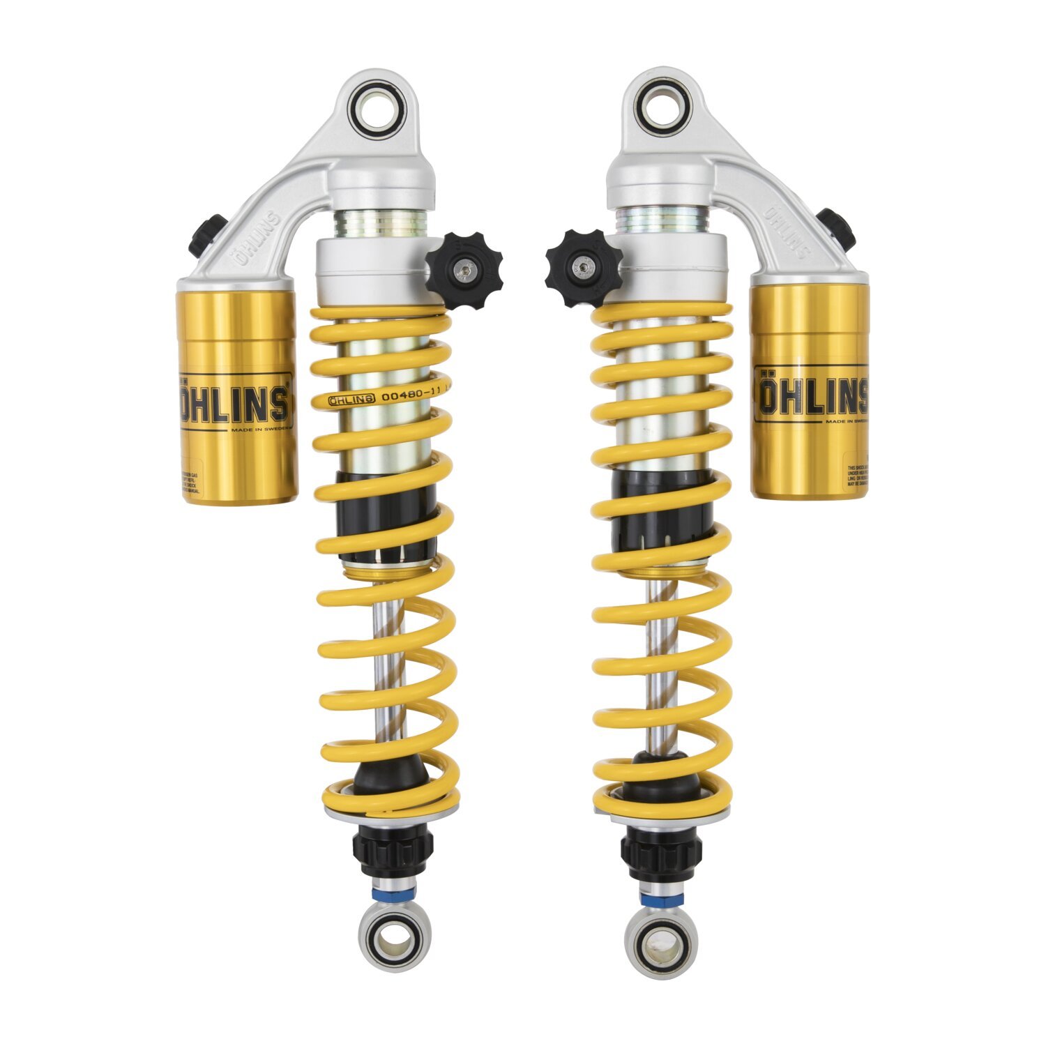 Öhlins, STX36 Twin rear shock absorber set. 336mm, Yellow, Clear