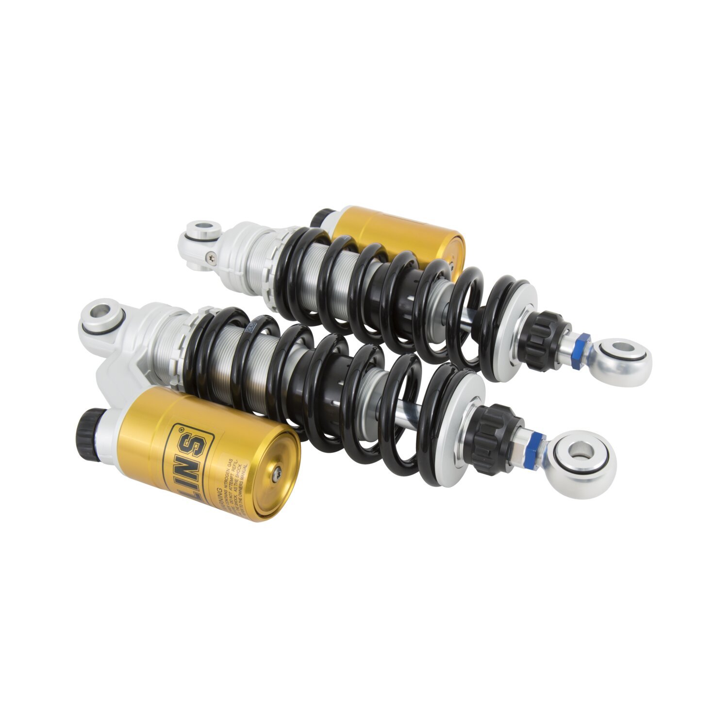 Öhlins, STX36 Twin rear shock absorber set. 340mm, Black, Clear