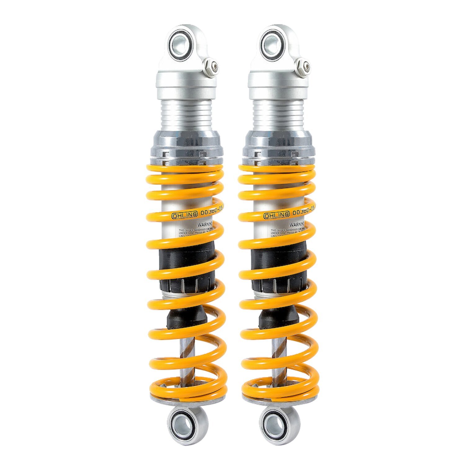 Öhlins, STX36 Twin rear shock absorber set. 296mm, Yellow, Clear