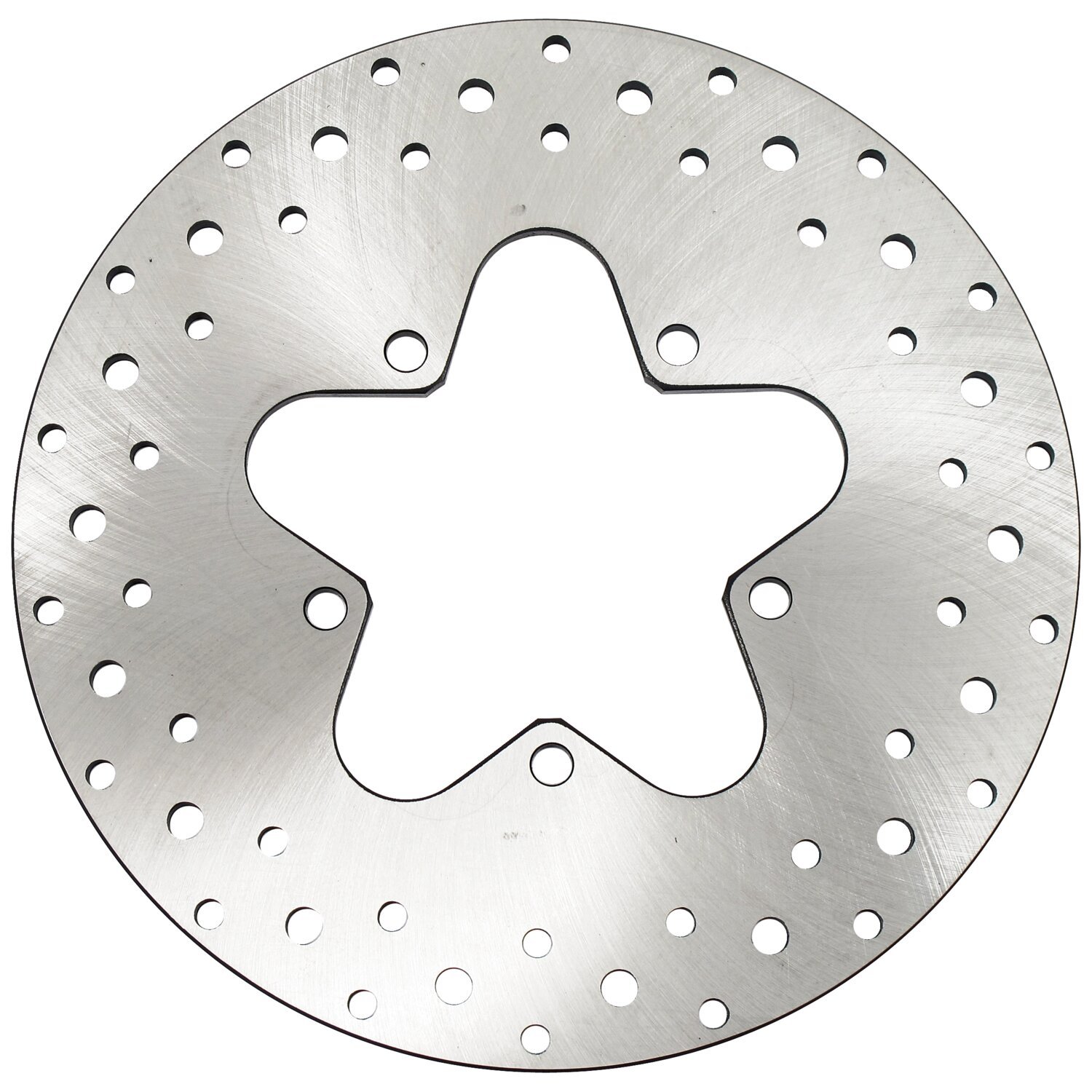 Brake rotor drilled rear, 11.5". Stainless