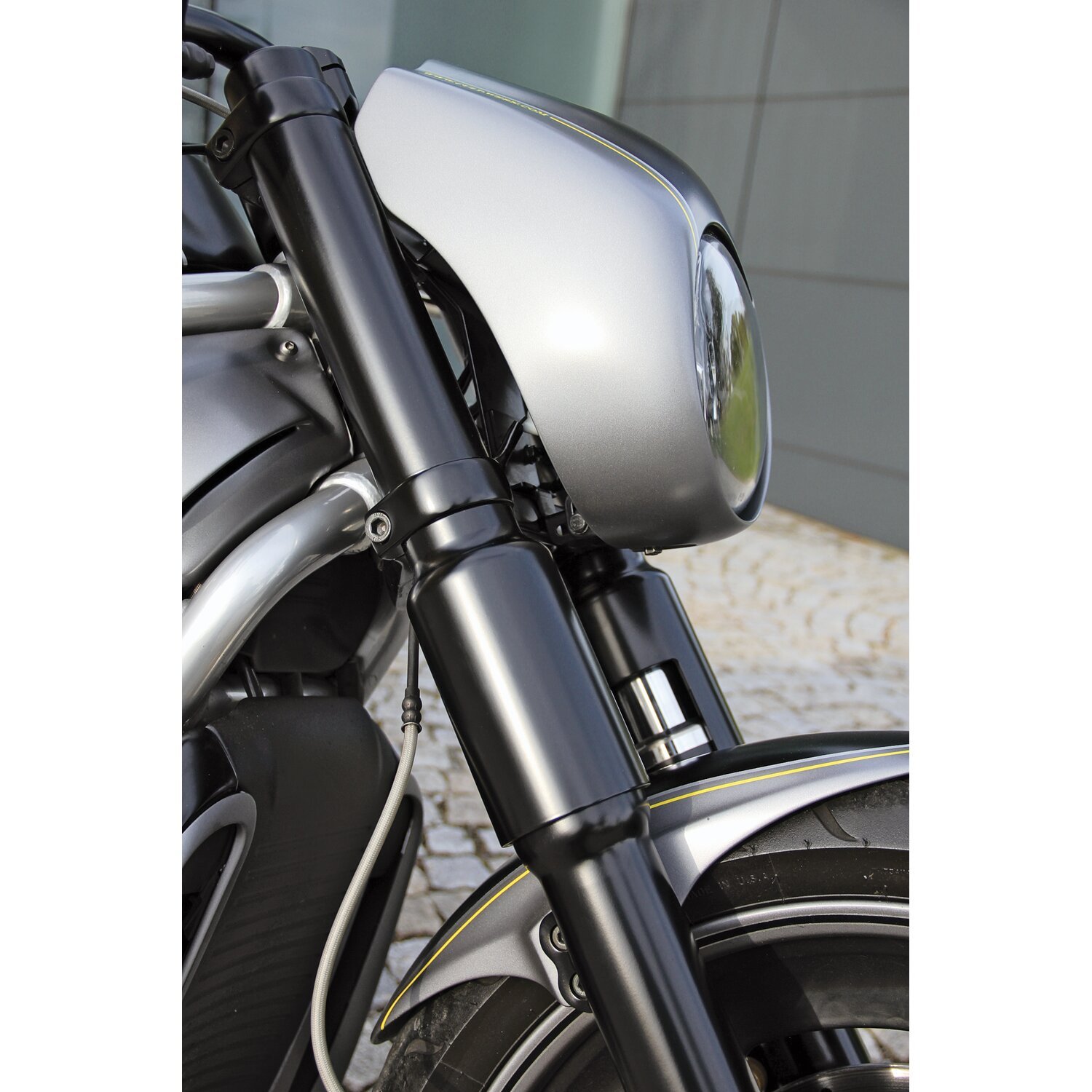 Cult-Werk, 6-piece fork tube cover kit S, Black, Gloss