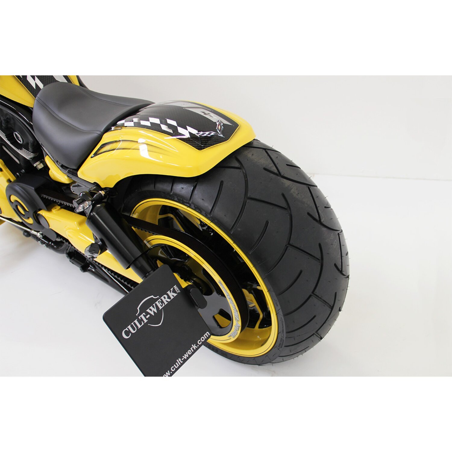Cult-Werk, V-Rod fender & seat kit, racing Black, Matte