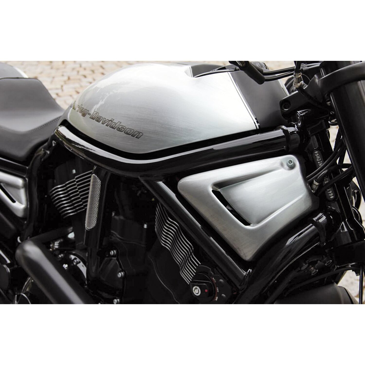 Cult-Werk, V-Rod ram air intake set, racing Unpainted