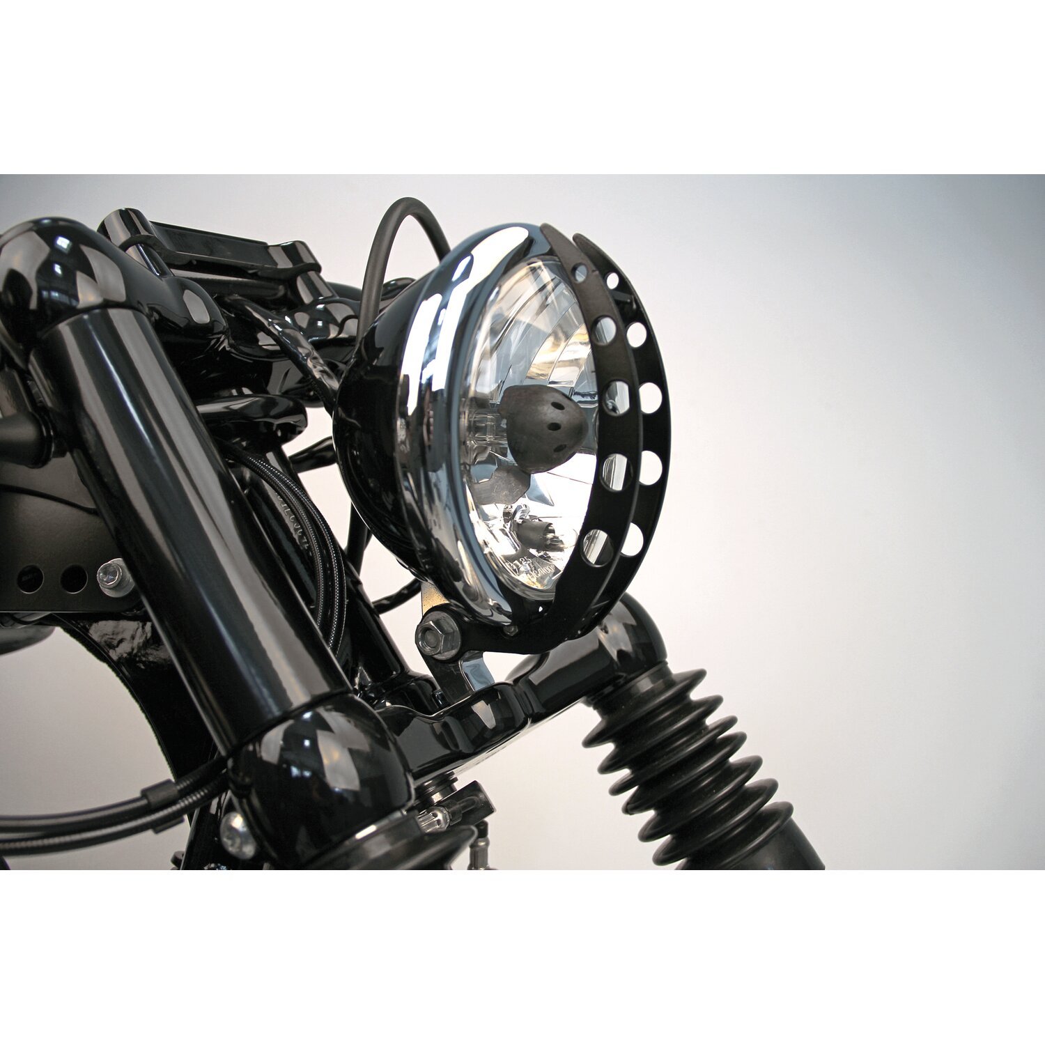 Cult-Werk, 5-3/4" Kamikaze headlamp grill, Black, Matte