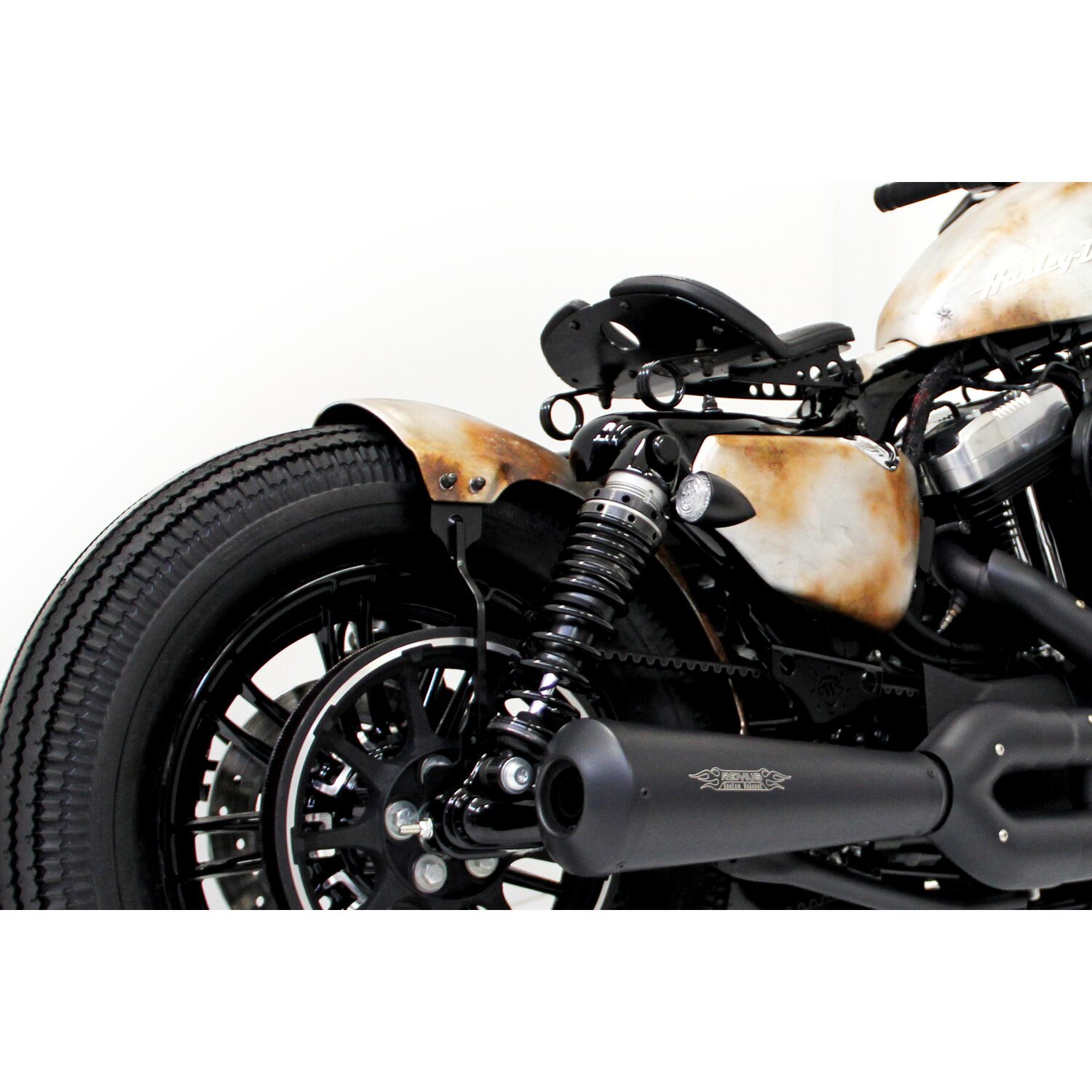 Cult-Werk, XL Sportster swingarm fender, Black, Matte