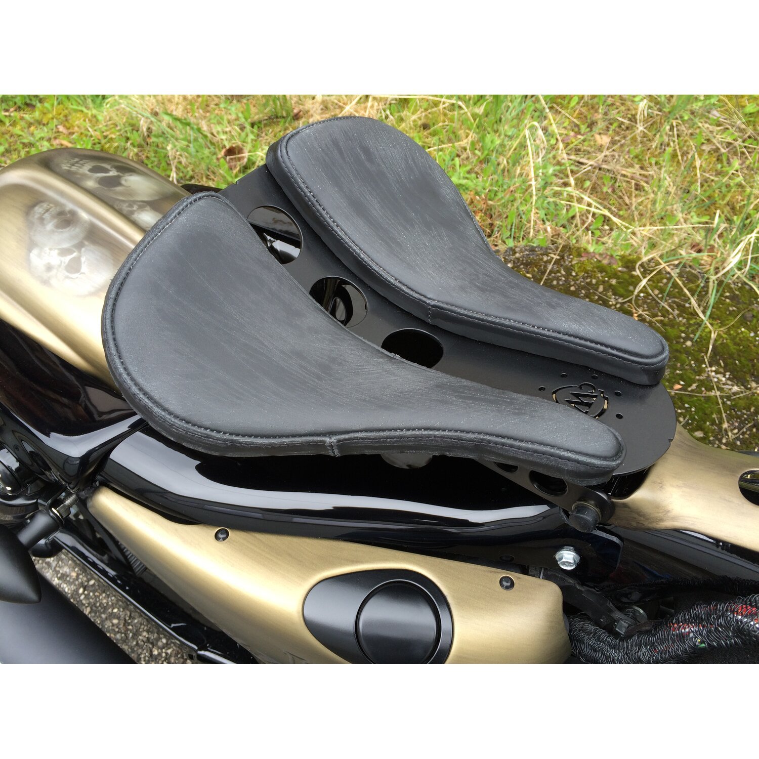 Cult-Werk, XL Sportster frame cover. Short, Black, Gloss