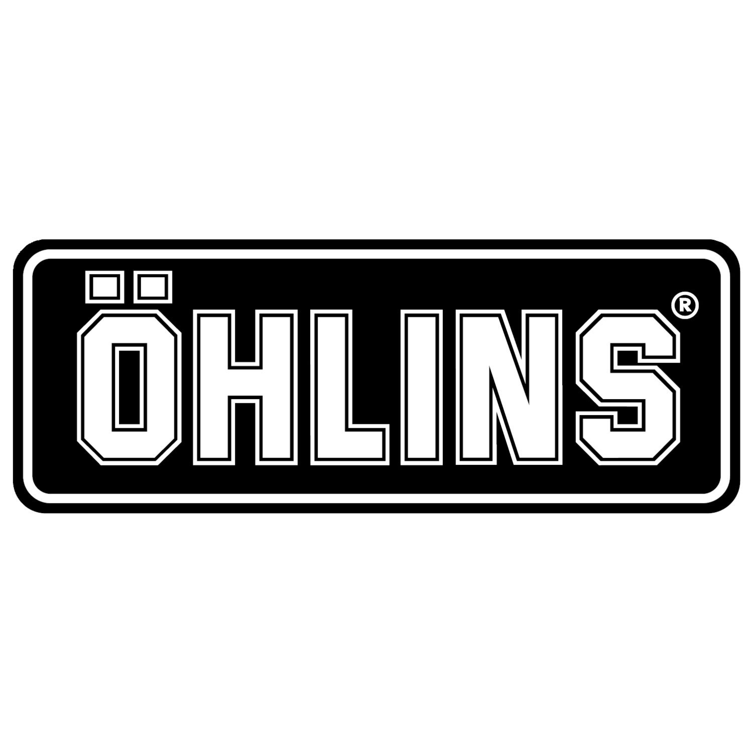 Öhlins Logo sticker black/white medium