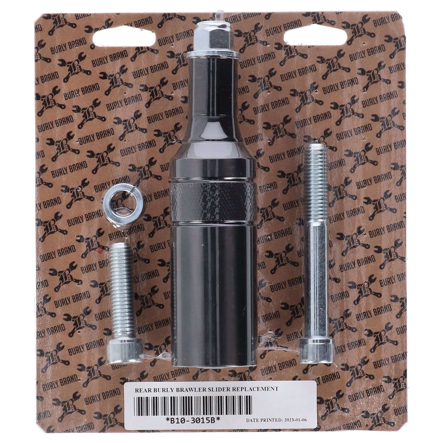 Burly Brand, rear Delrin replacement slider kit, Black