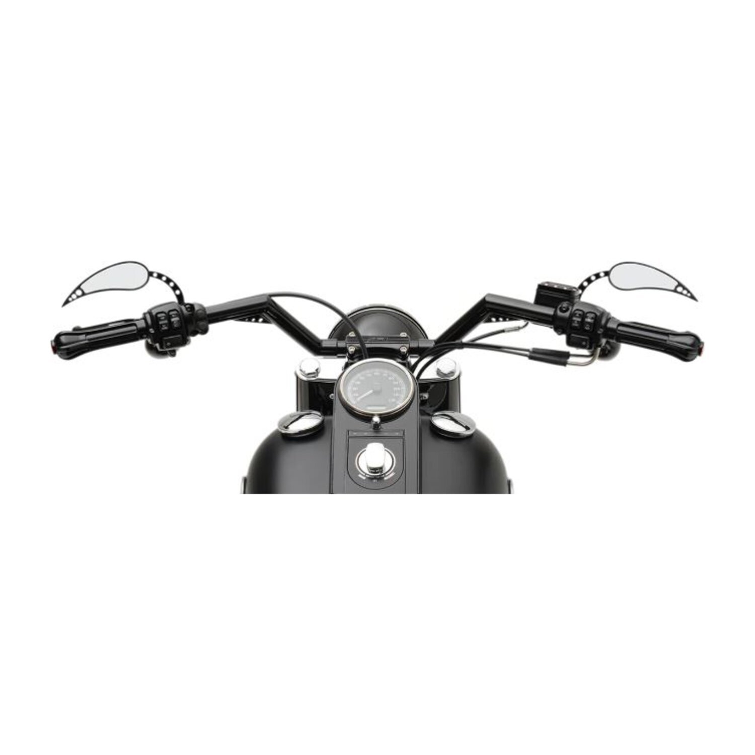 Trask, 1.25" V-Line handlebar. Standard, Black, Powder Coated