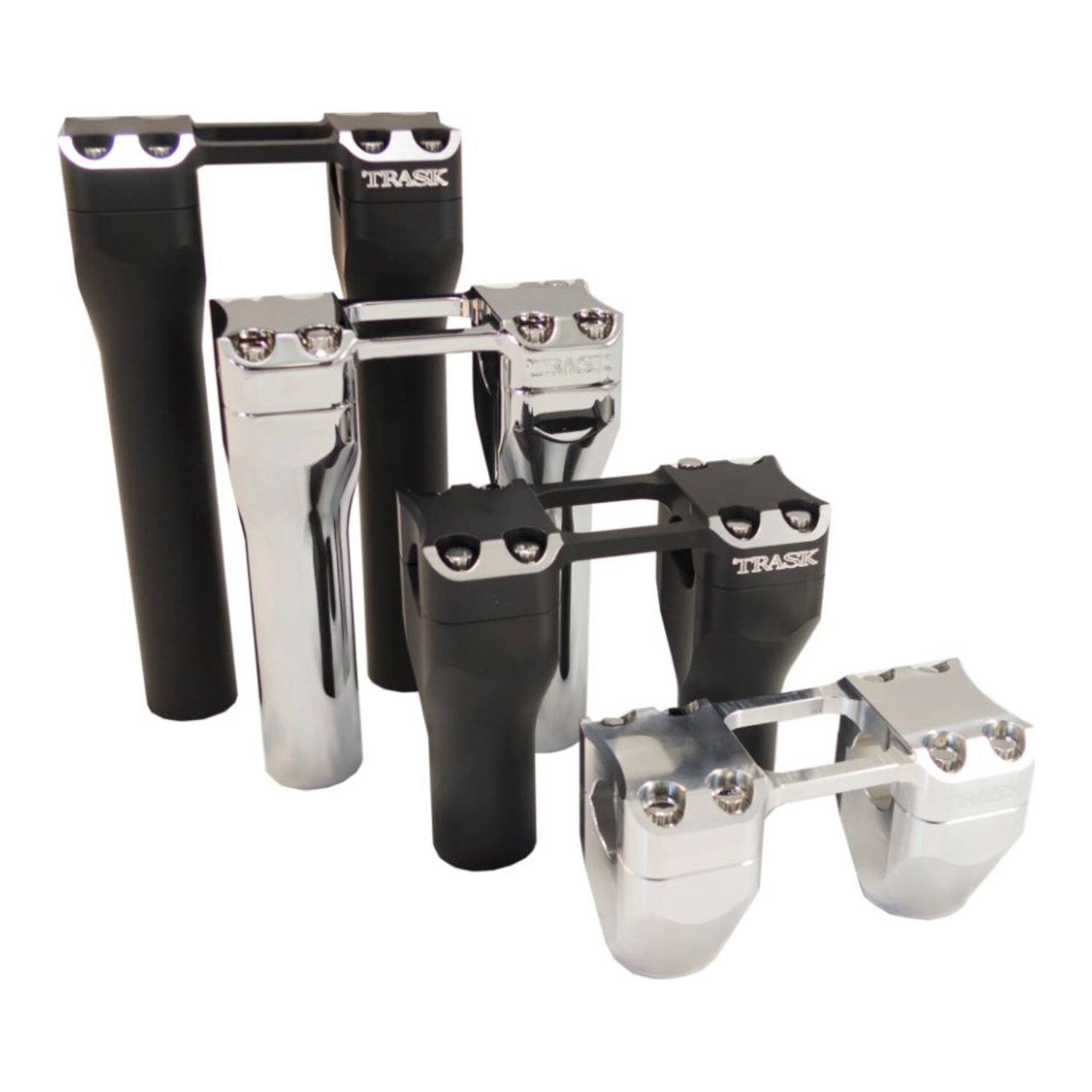 Trask, Assault risers 6, Silver, Chrome