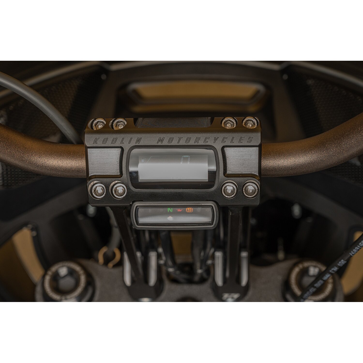 Kodlin, Fastback risers for OEM digital speedo. 10, Black, Anodized