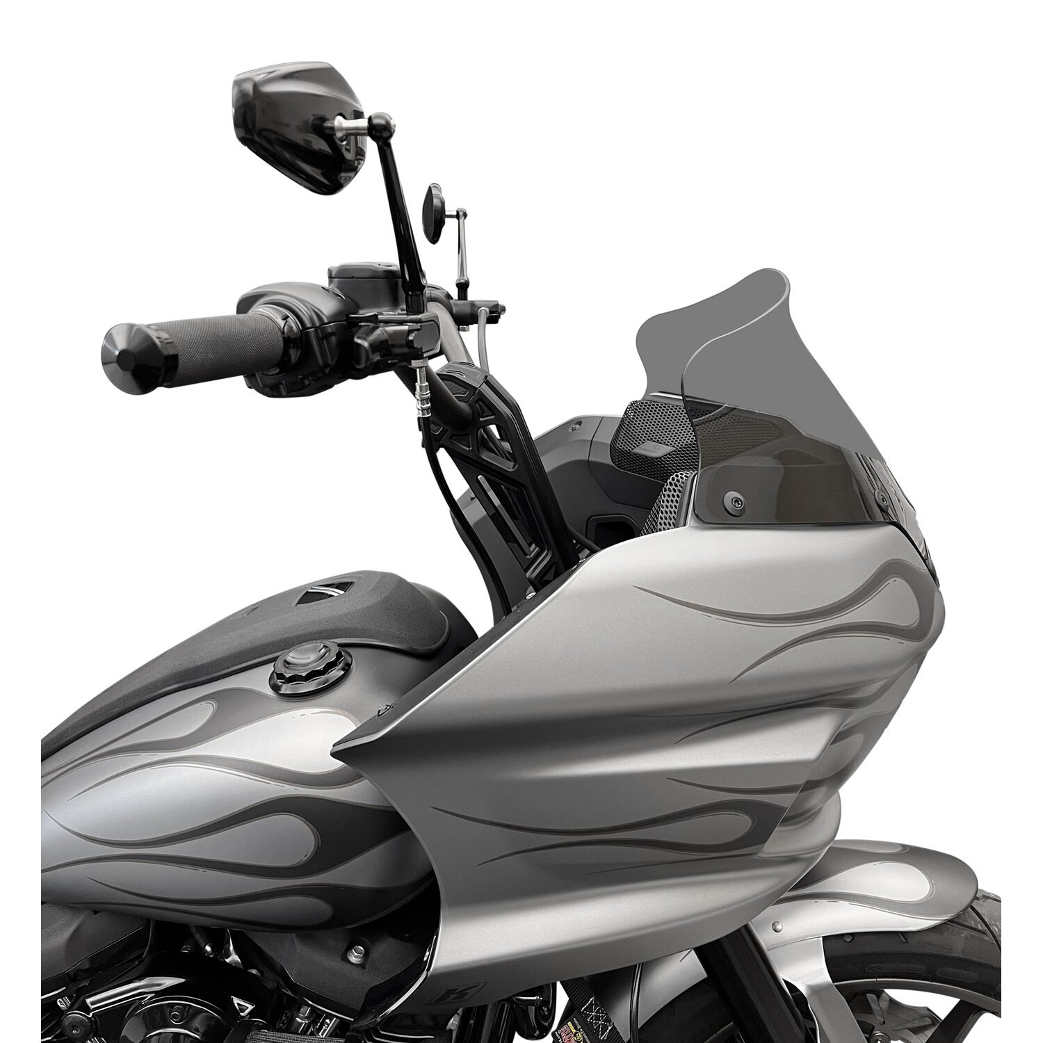 Kodlin, Fastback risers for OEM digital speedo. 8, Black, Anodized