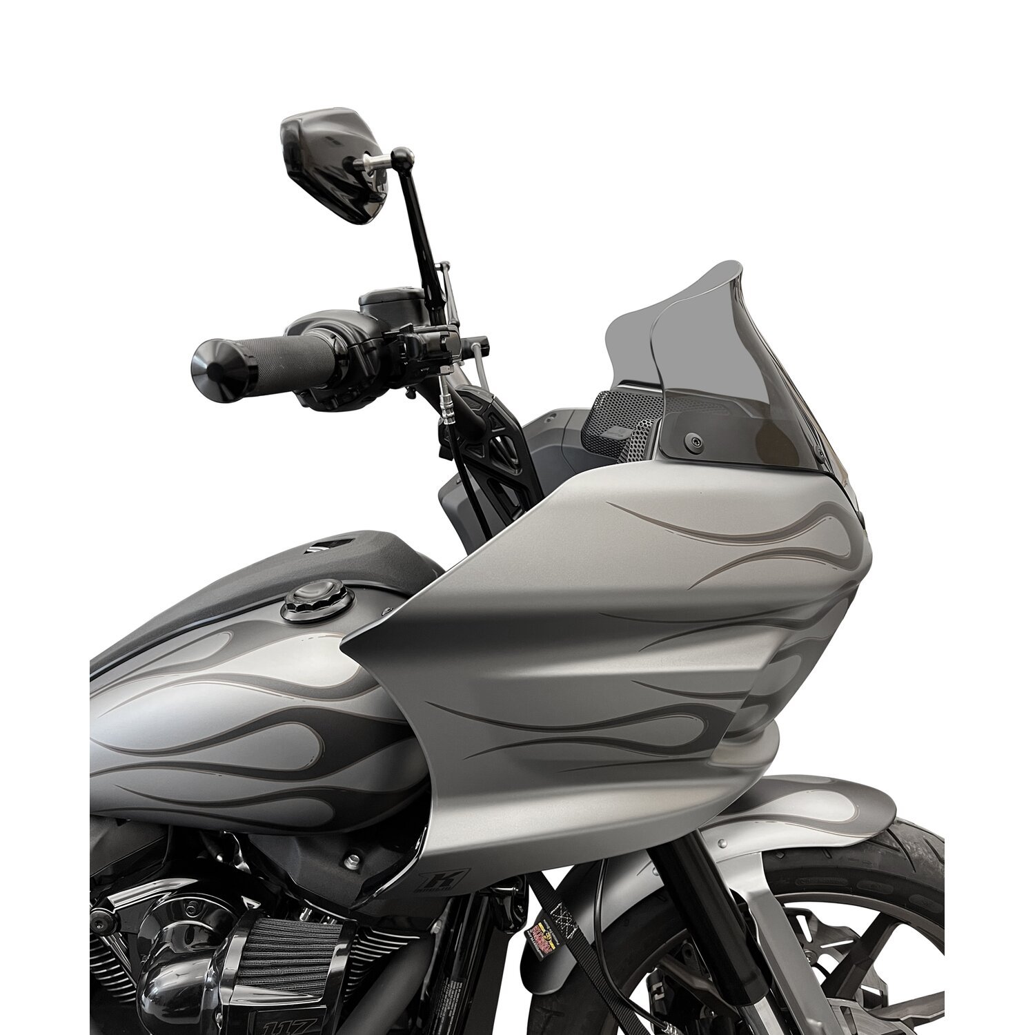 Kodlin, Fastback risers for OEM digital speedo. 6, Black, Anodized
