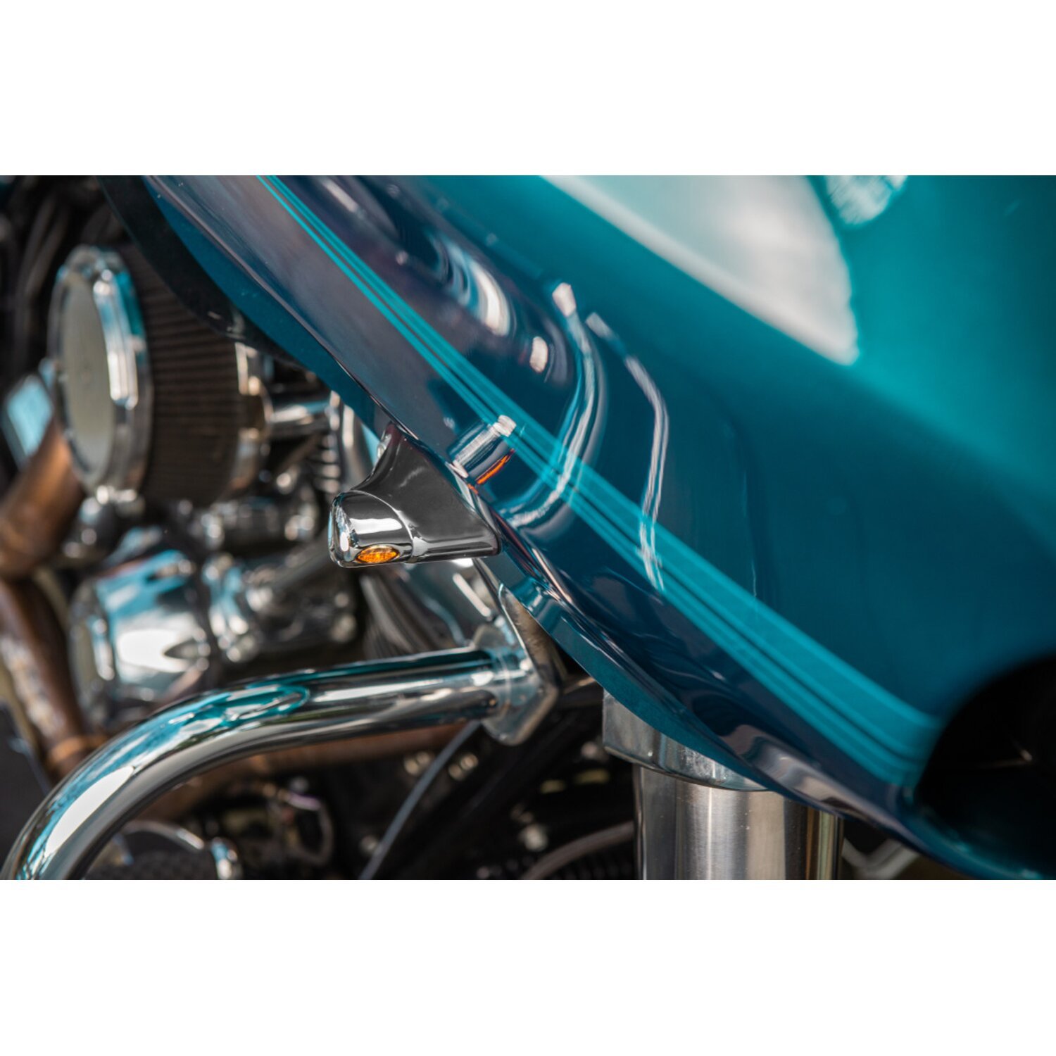 Kodlin, Elypse LED mini front turn signals. DLR, Chrome