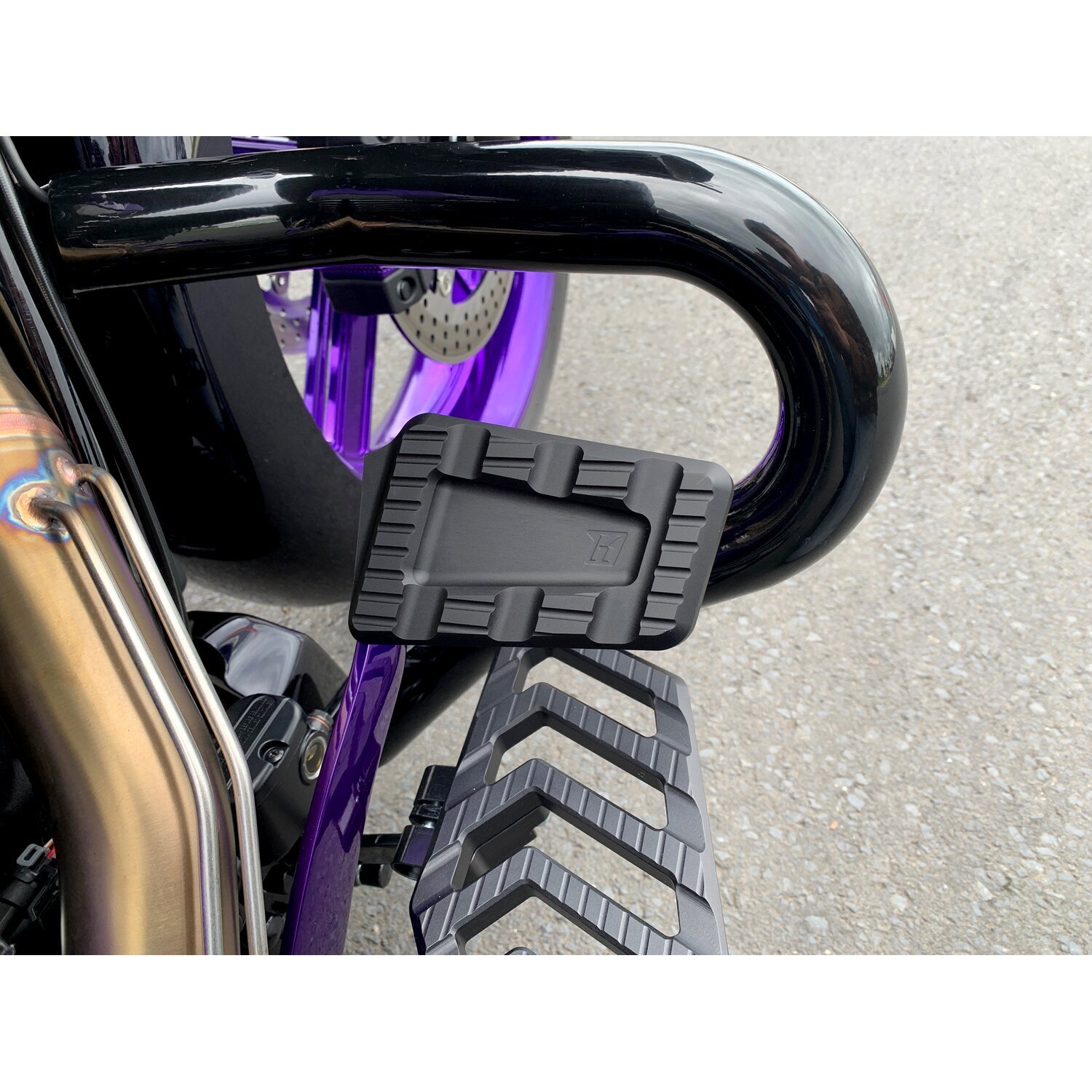 Kodlin, Track board brake pedal, Black, Polished