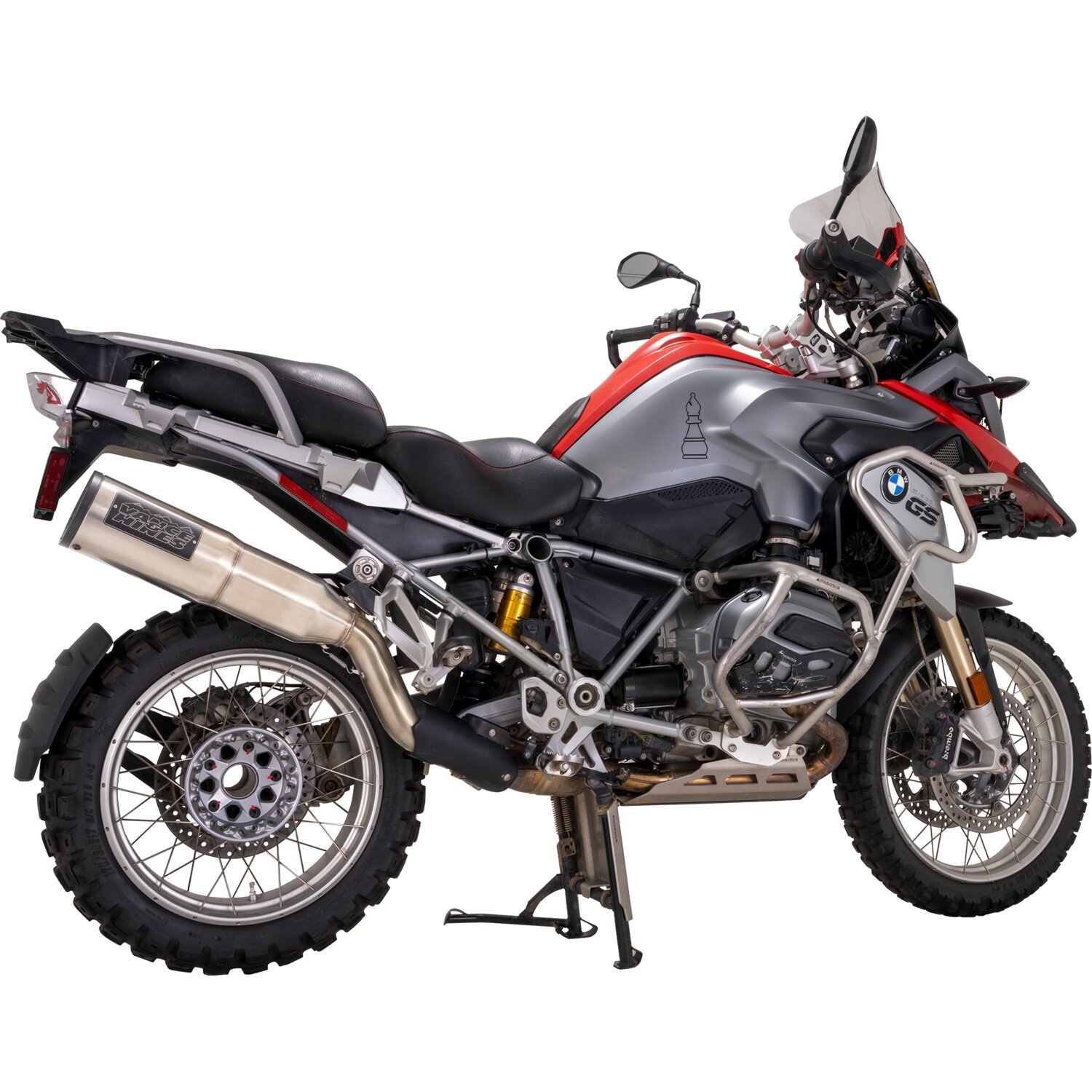 Vance & Hines, Adventure hi-output 500 slip-on. stainless st, Brushed