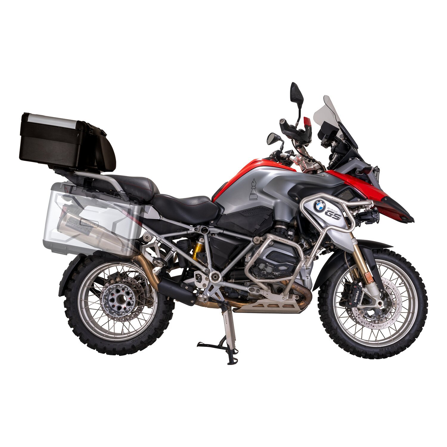 Vance & Hines, Adventure hi-output 500 slip-on. stainless st, Brushed