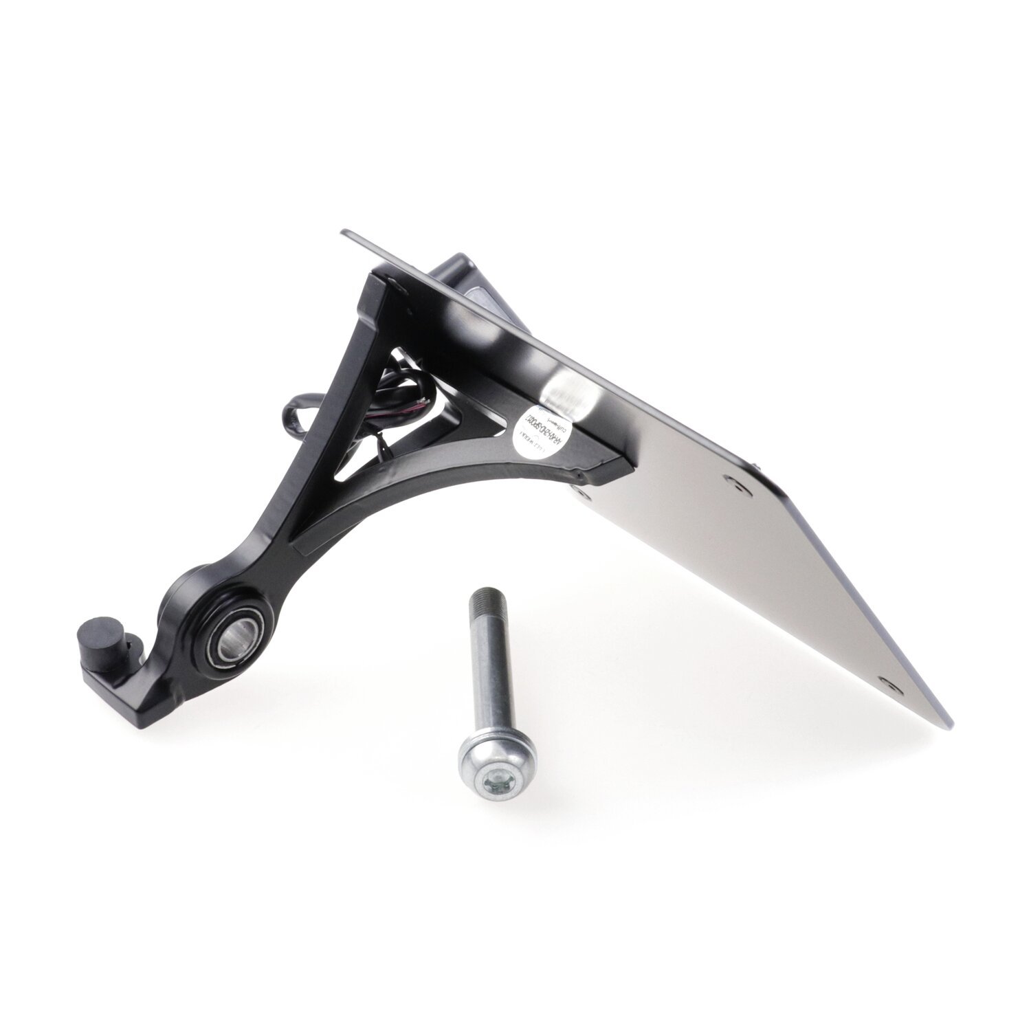 Cult-Werk, side mount license plate bracket, black. Italy, Matte