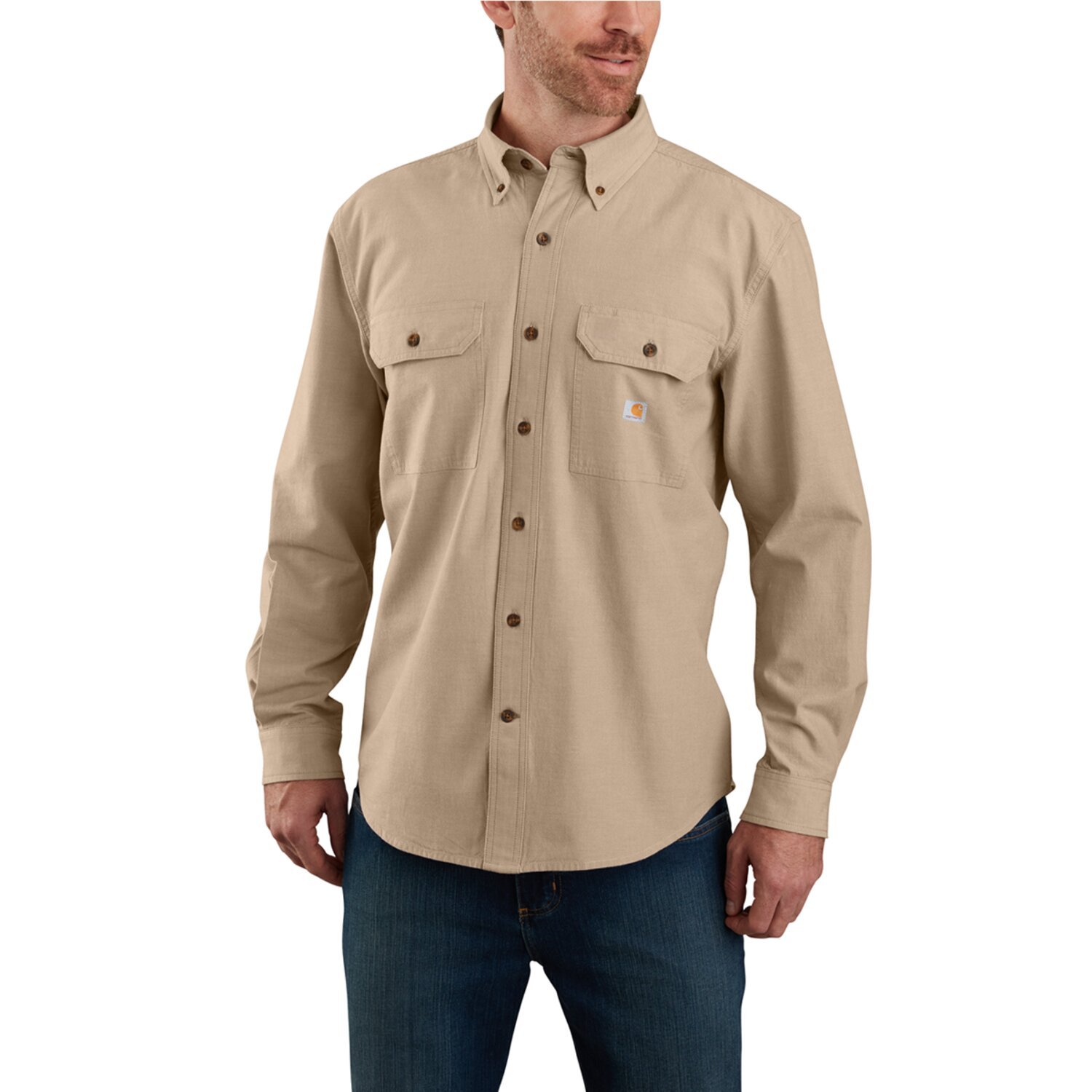 S — Carhartt Chambray рубашка темно-загорелый chambray