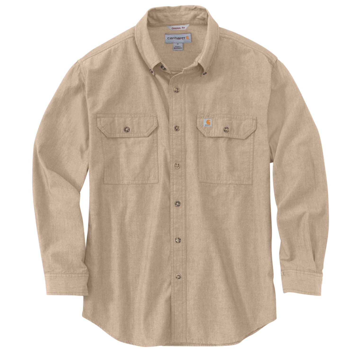 S — Carhartt Chambray рубашка темно-загорелый chambray