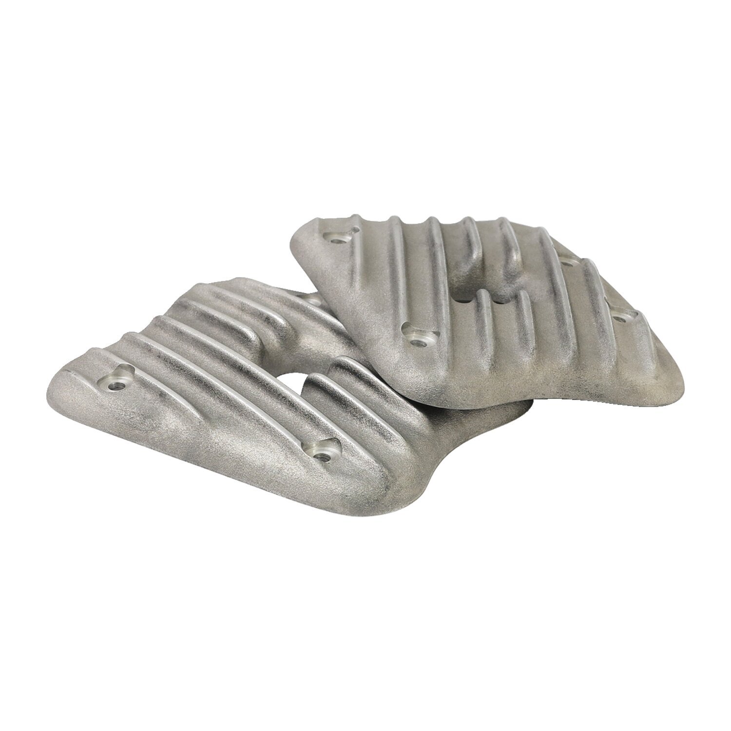 EMD, Sportster Ribster rocker cover set. Semi-Polished, Silver