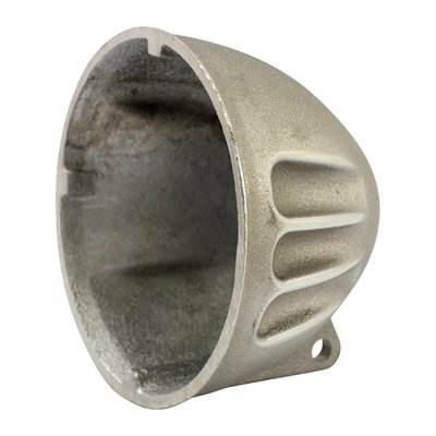 - Raw cast aluminum with semi-polished ribs. 
- Ribbed cast aluminum in a retro design to surpass any regular old-time look. 
Note: 5-3/4" headlamp unit, trim ring and custom bottom mount block must be re-used or purchased separately. 
Note: Not compatible with LED units. 