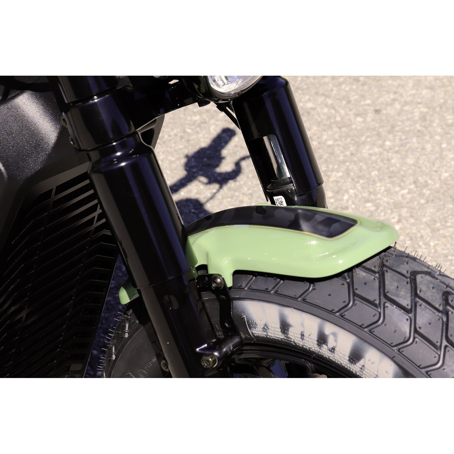 Cult-Werk, front fender "Old School, Black, Gloss