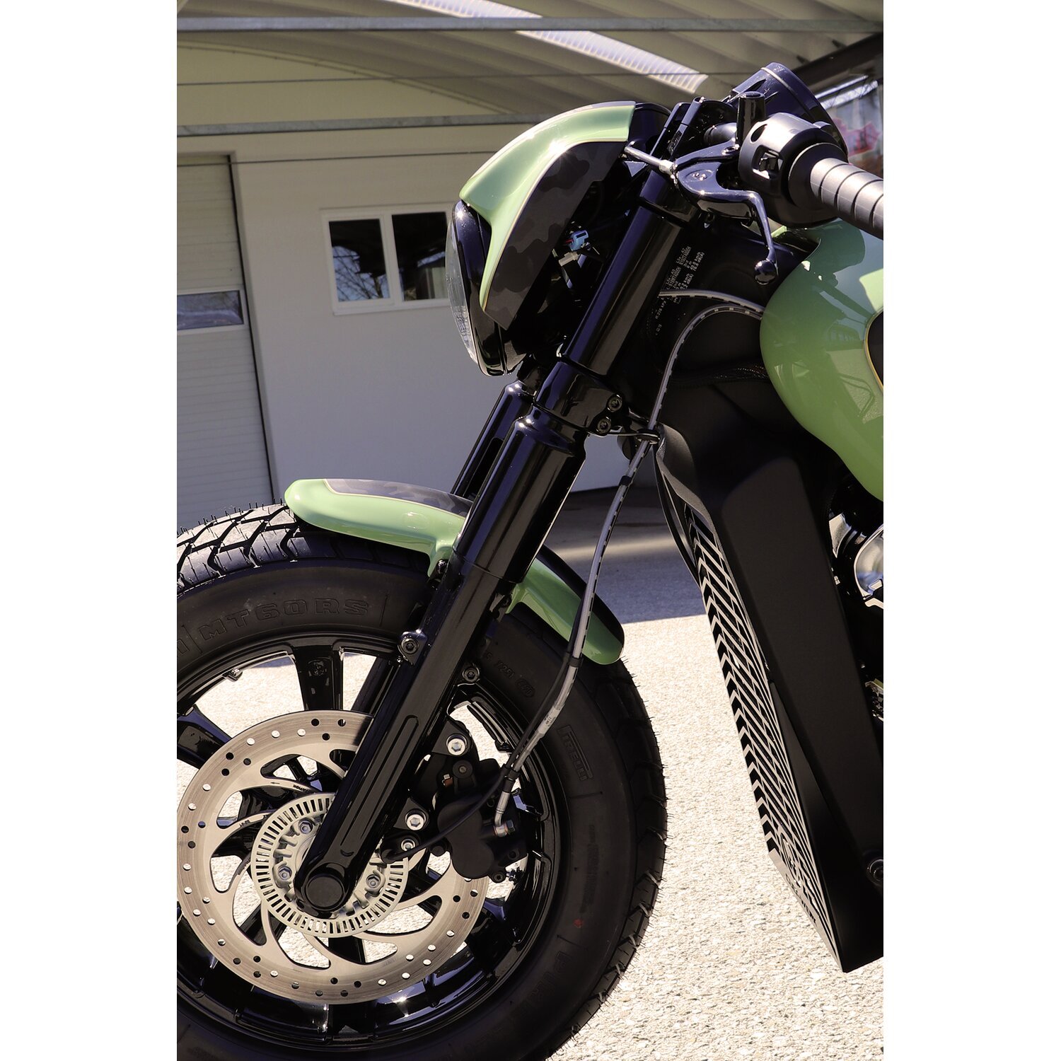 Cult-Werk, front fender "Old School, Black, Gloss