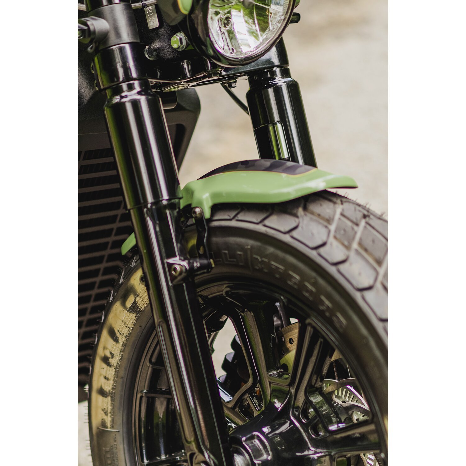 Cult-Werk, front fender "Old School, Black, Gloss