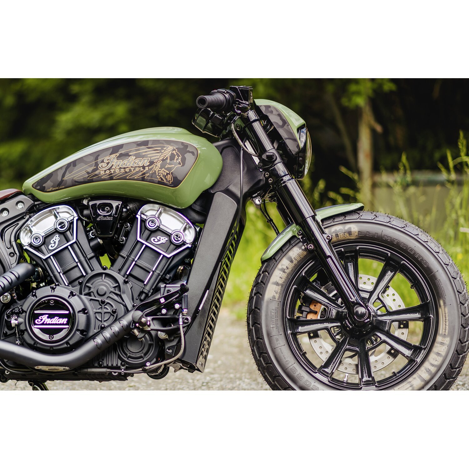 Cult-Werk, front fender "Old School, Black, Gloss