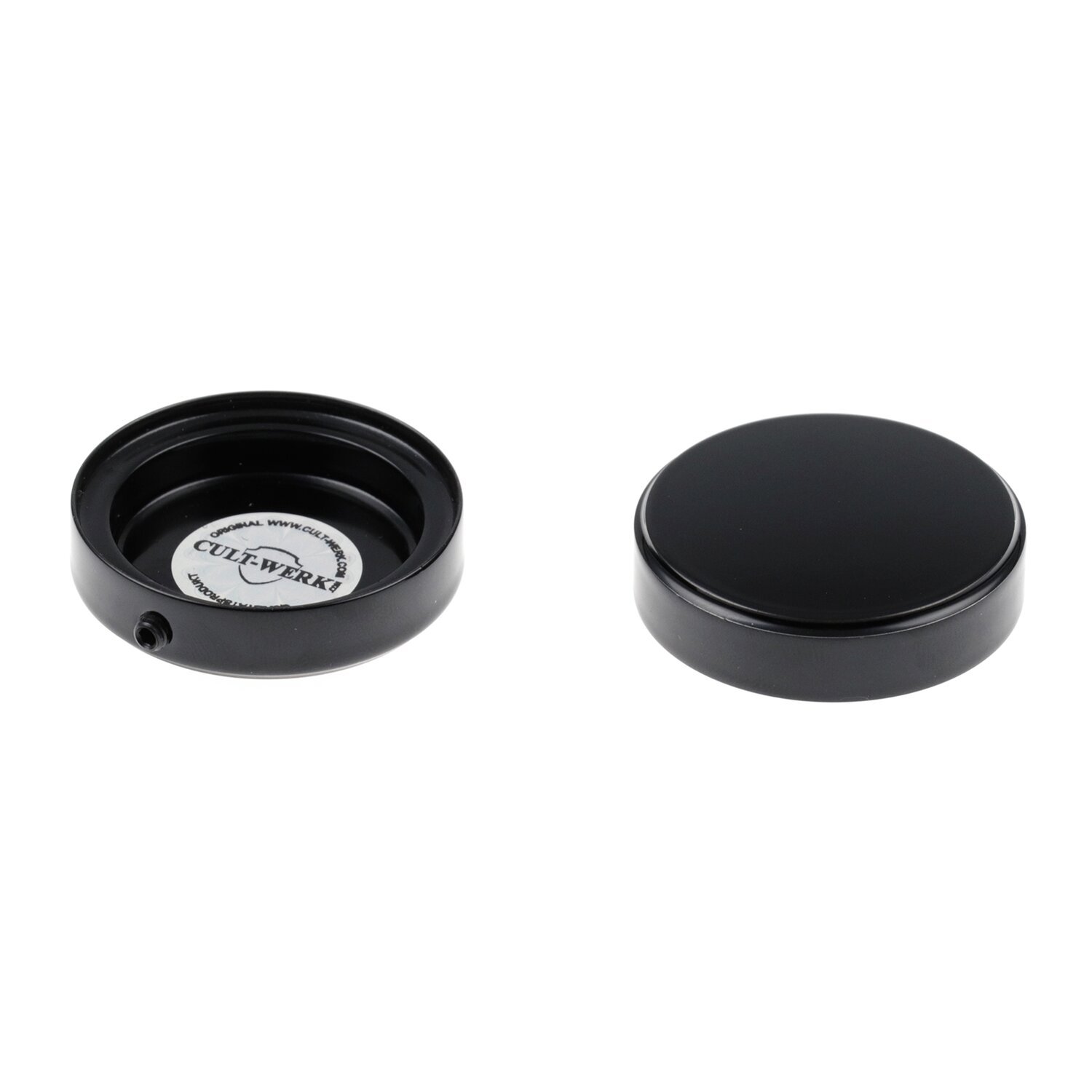 Cult-Werk, fork tube cap bolt cover kit, Black, Gloss