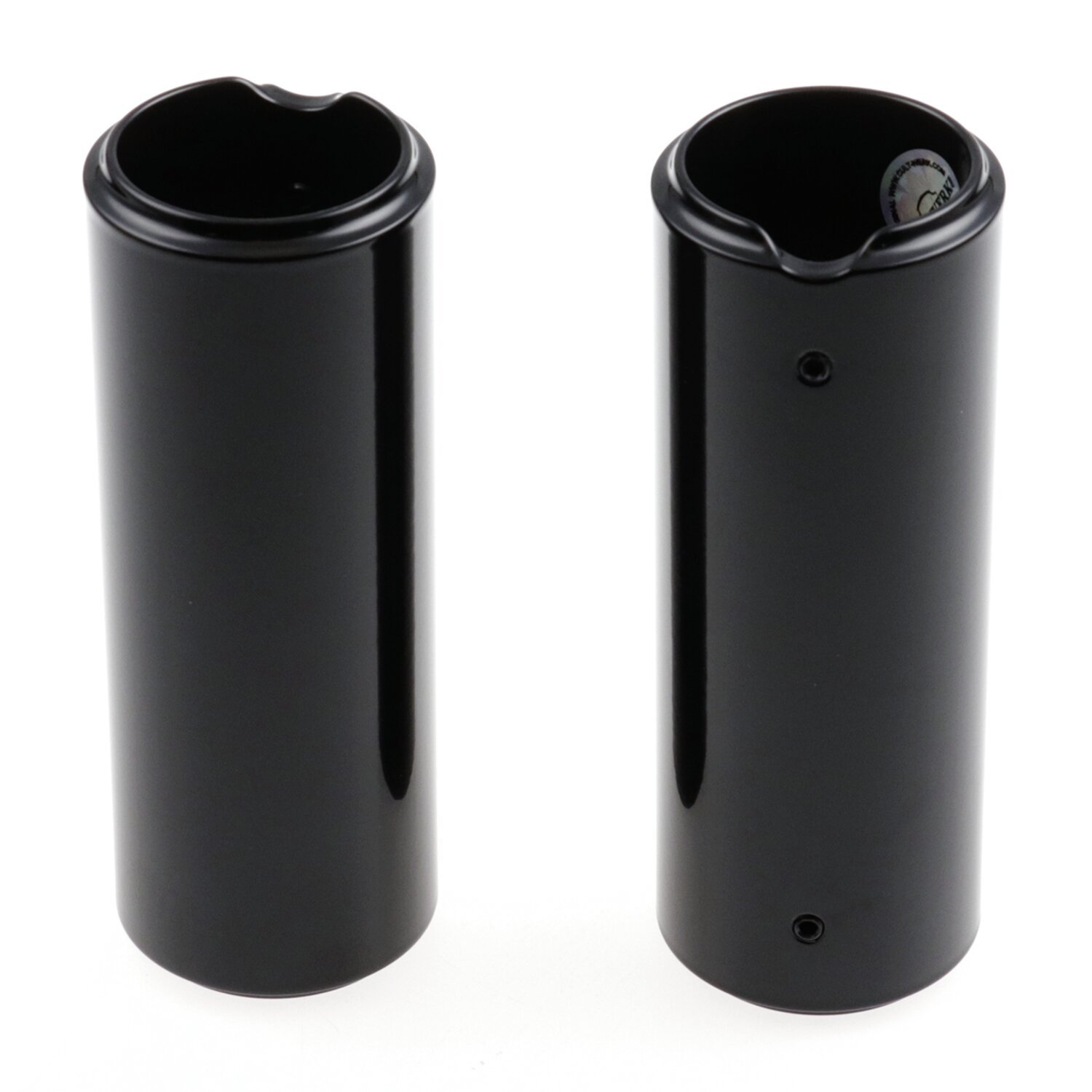 Cult-Werk, 2-piece upper fork cover kit long, Black, Gloss