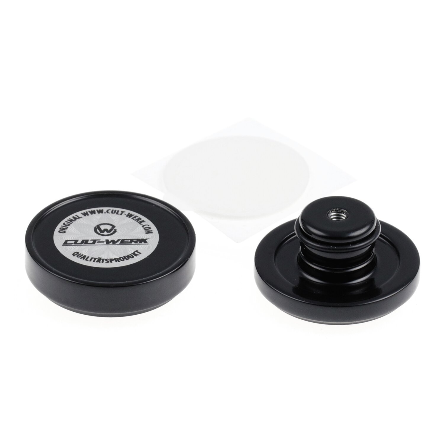 Cult-Werk, front axle cover set, Black, Gloss