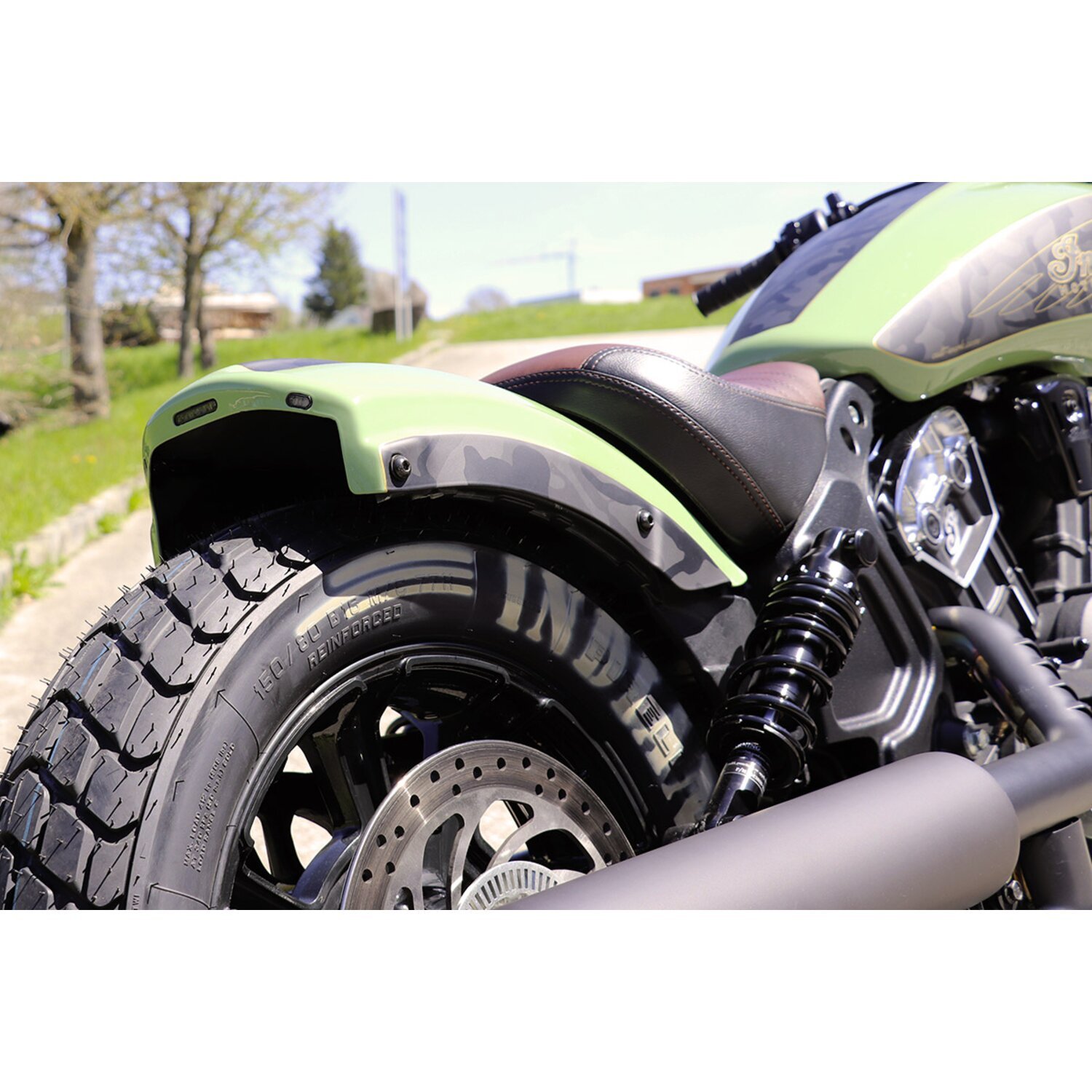Cult-Werk, rear fender 'Bobber, Black, Gloss