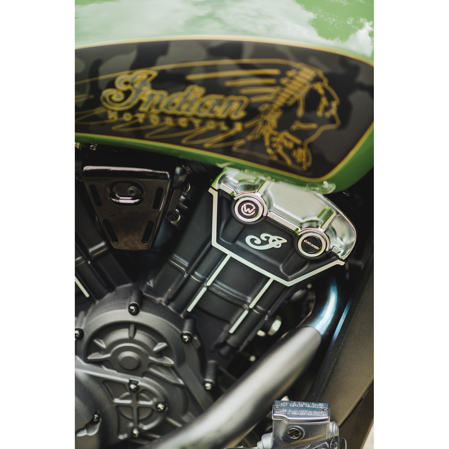Cult-Werk, camshaft cover set, Black, Gloss