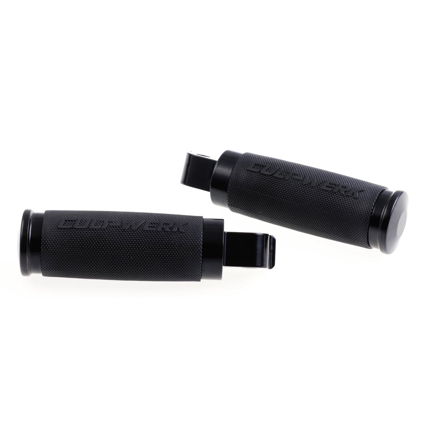 Cult-Werk, foot pegs, racing Black, Black, Gloss