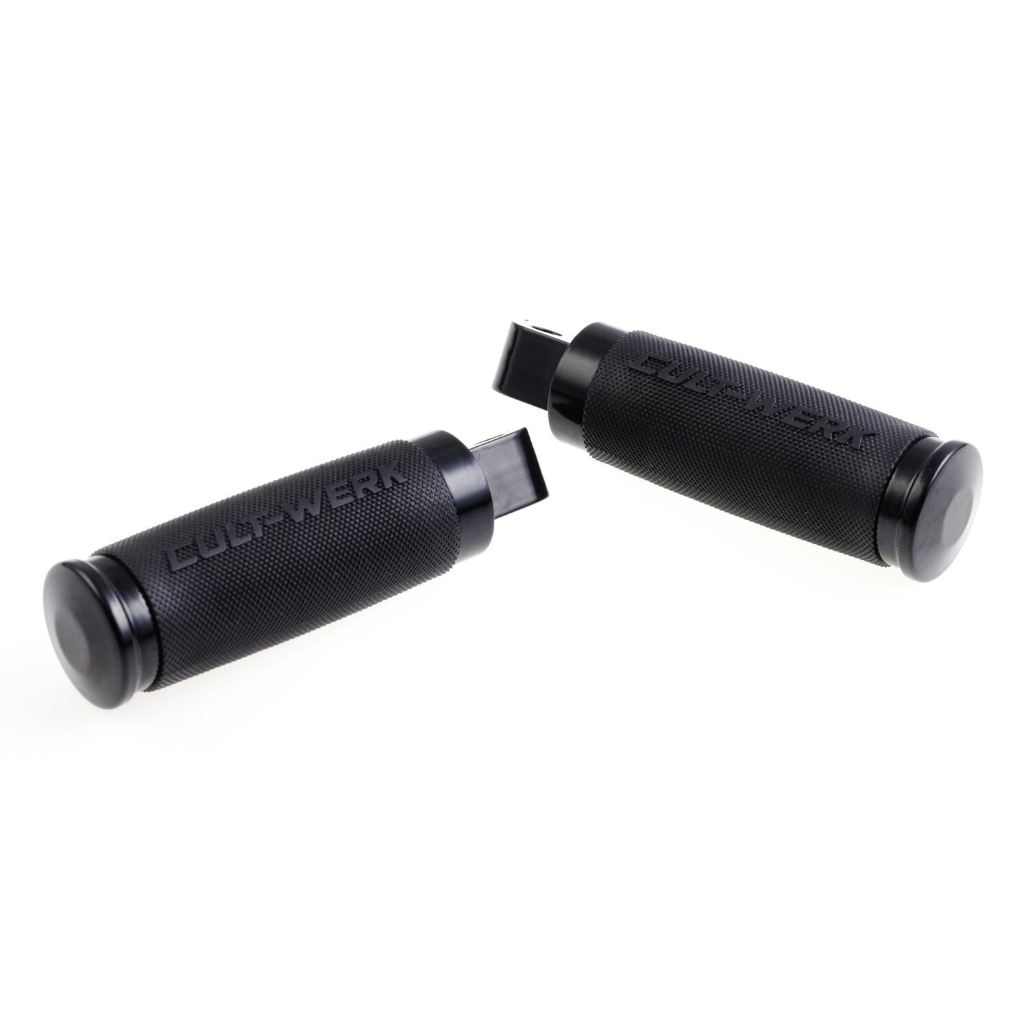 Cult-Werk, foot pegs, racing Black, Black, Gloss